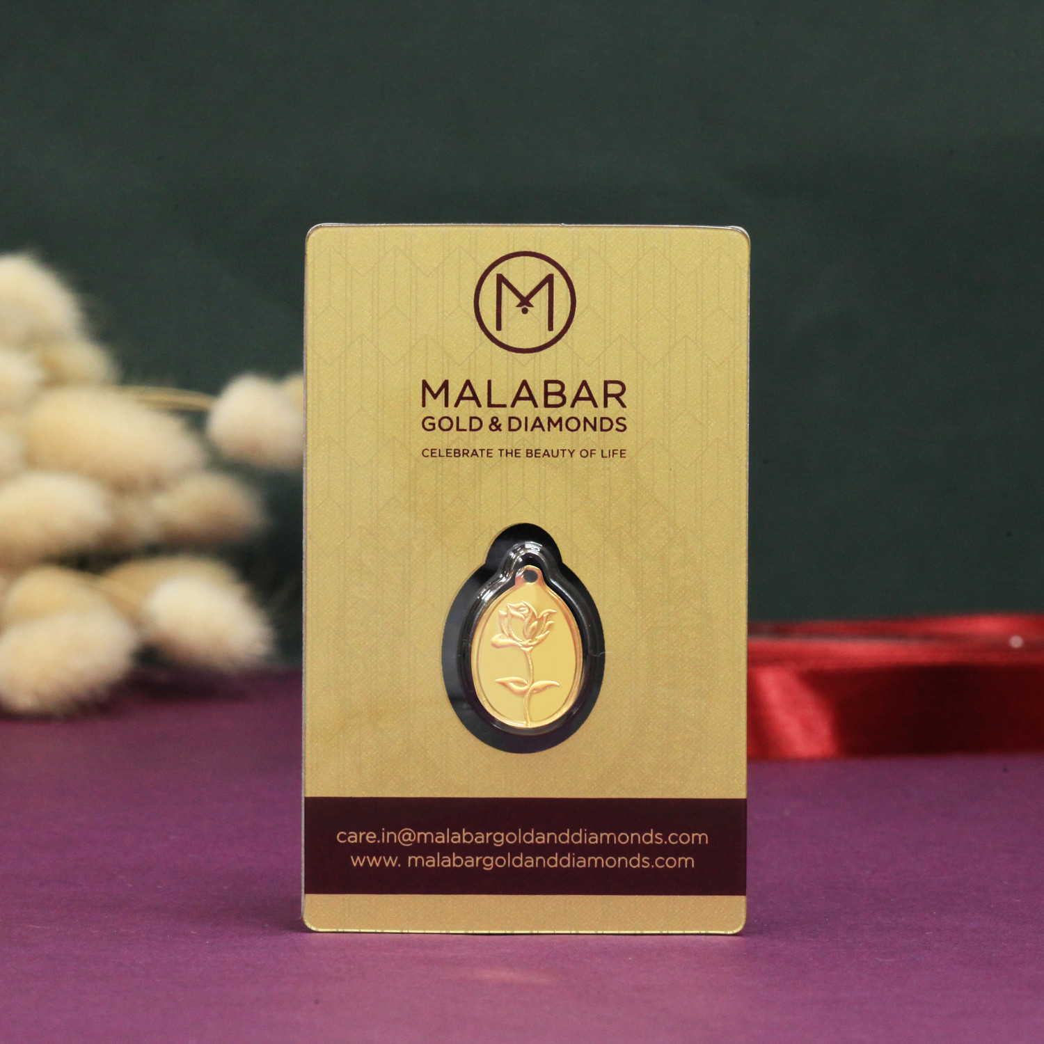 Malabar Gold 24k 999 Purity 1.5g Coin Pendant
