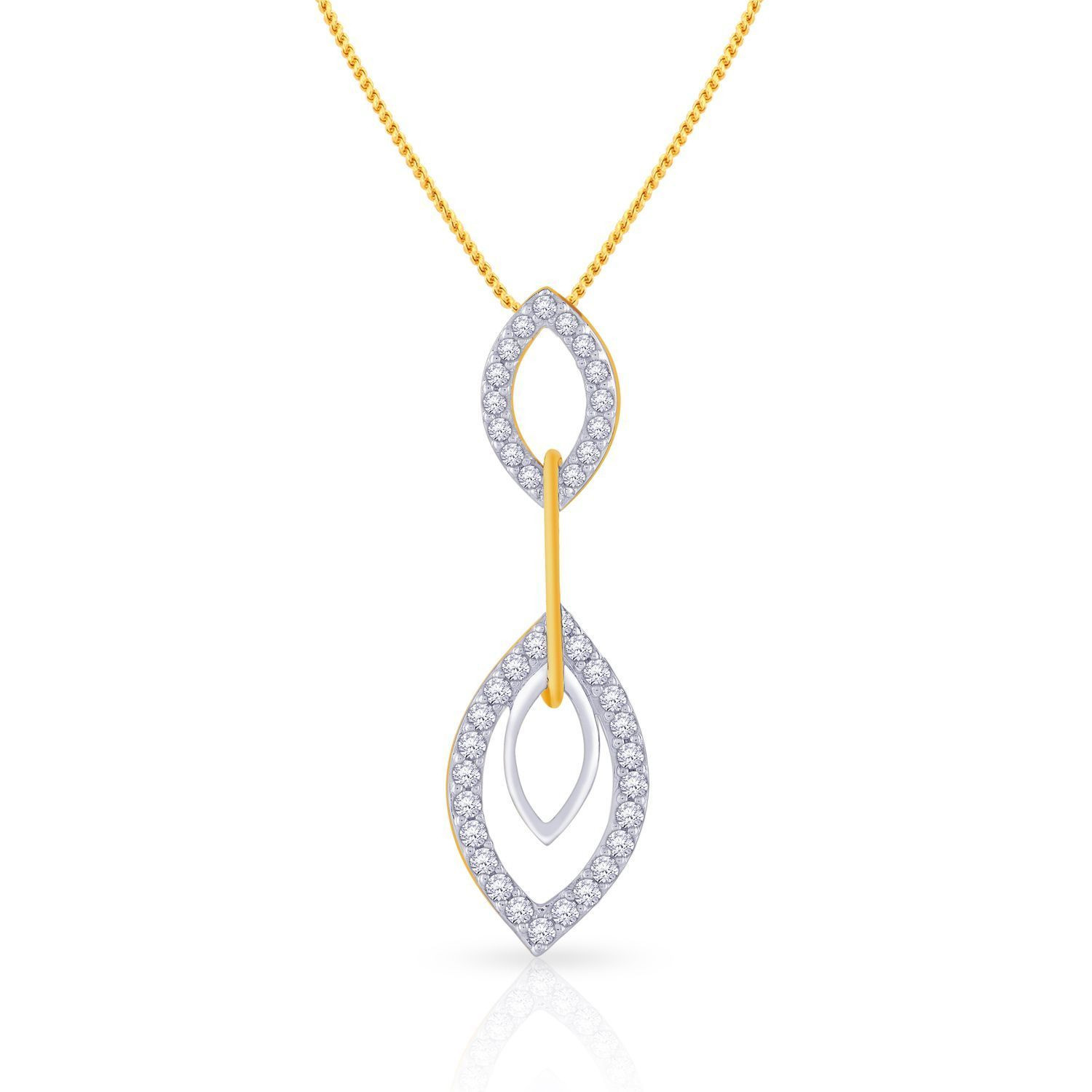 Mine Diamond Studded Gold Pendant PDTND10038