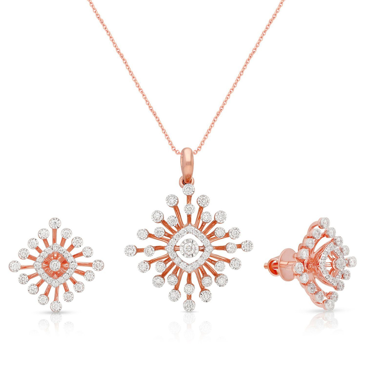 Mine Diamond Pendant Set PSPDALM10033