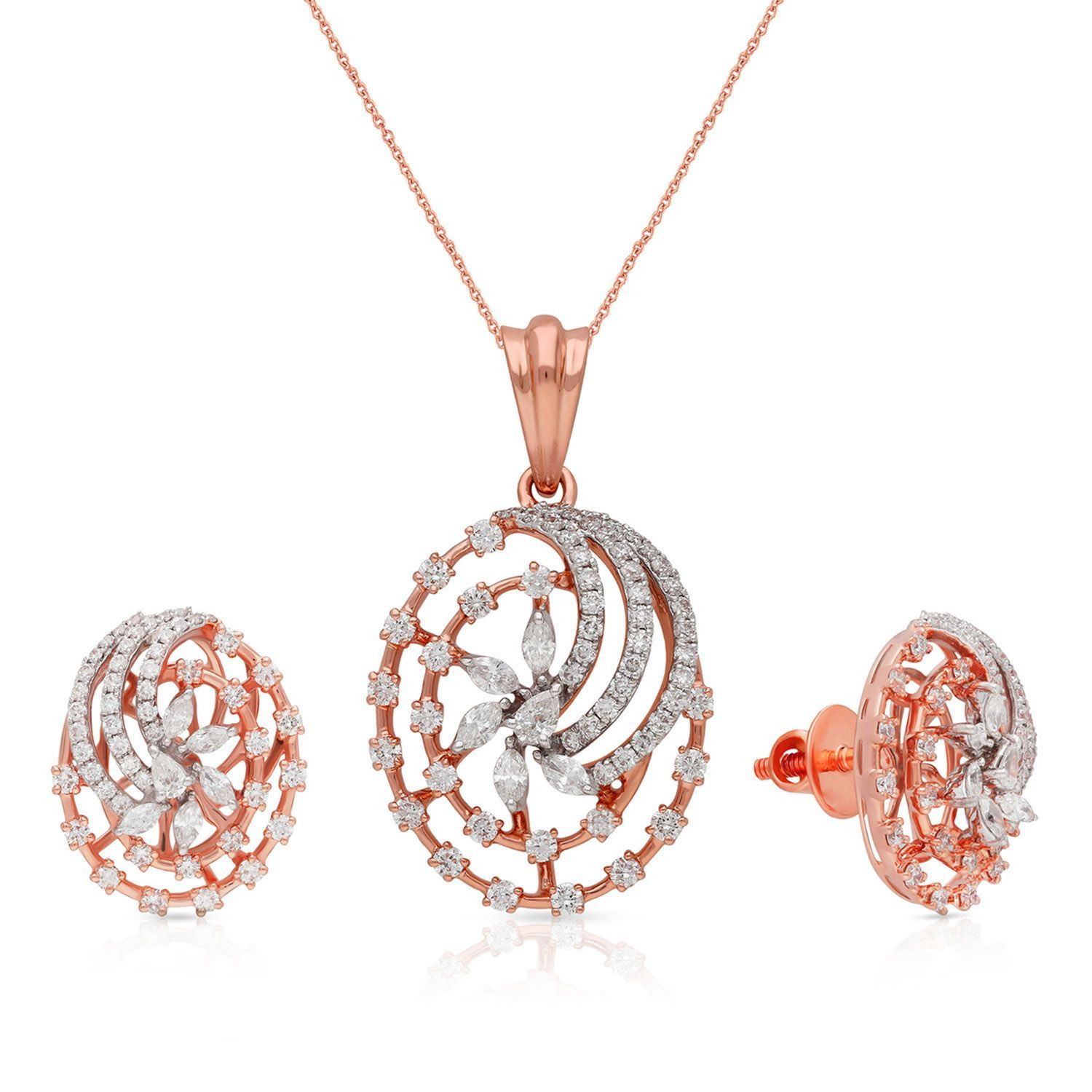 Mine Diamond Pendant Set PSPDALR10276