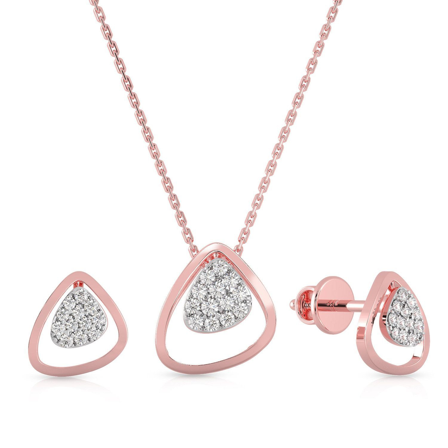 Mine Diamond Pendant Set PSPDGEN22367