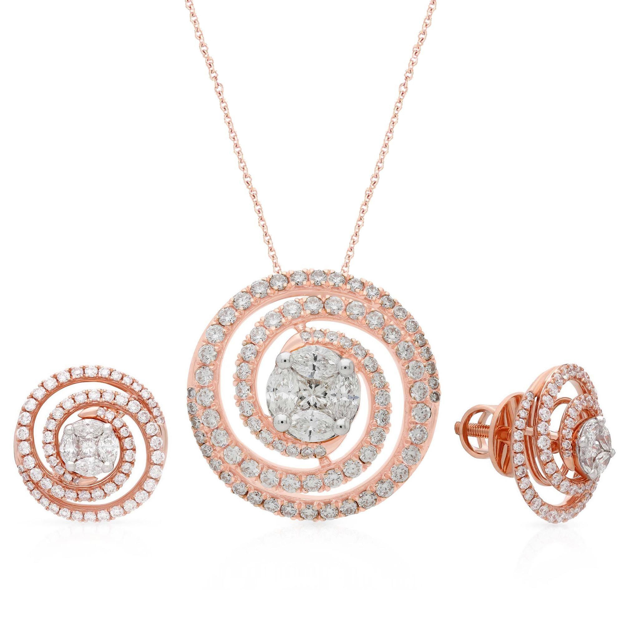Mine Diamond Pendant Set PSPDHRM10005