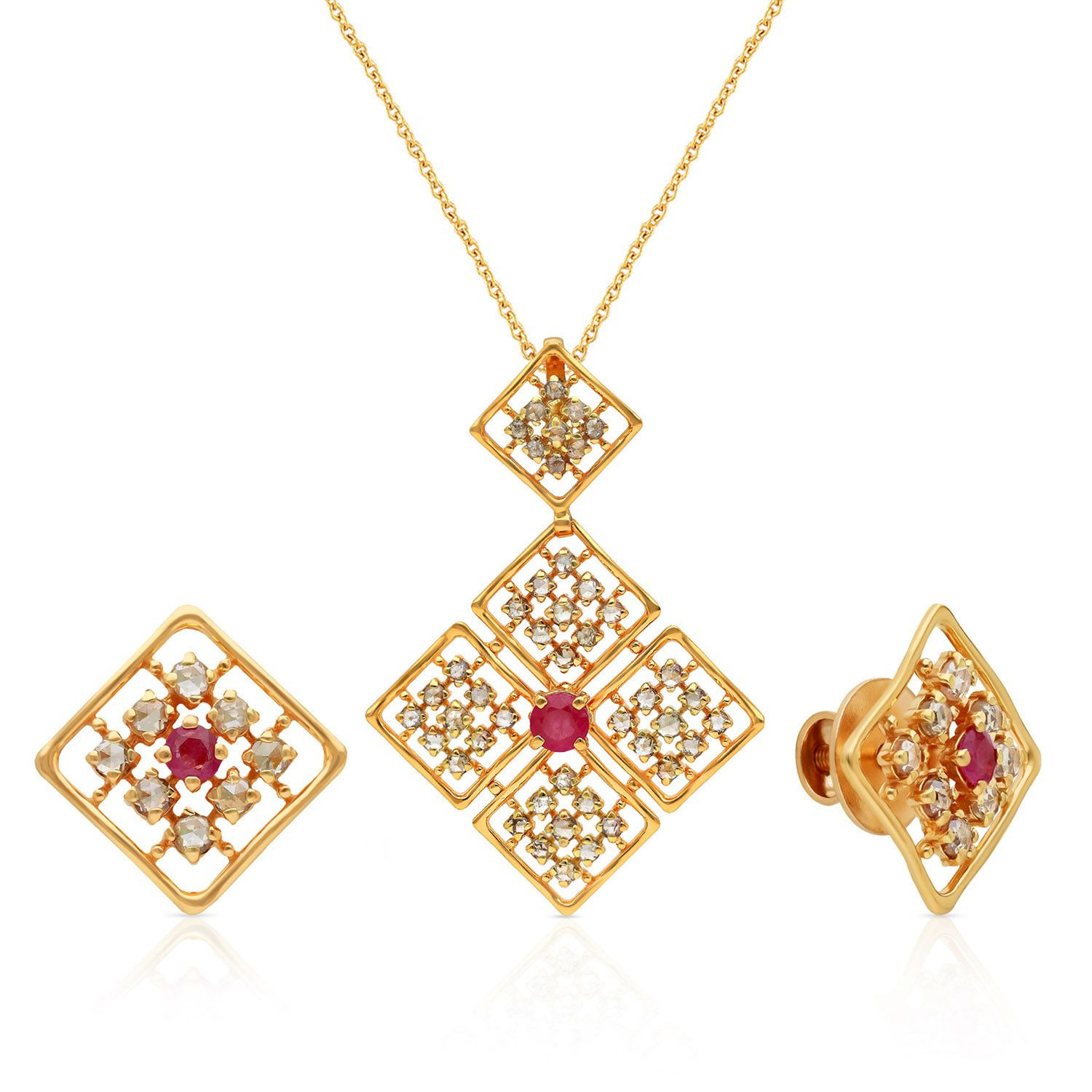 Era Uncut Diamond Pendant Set PSPDJUN40158