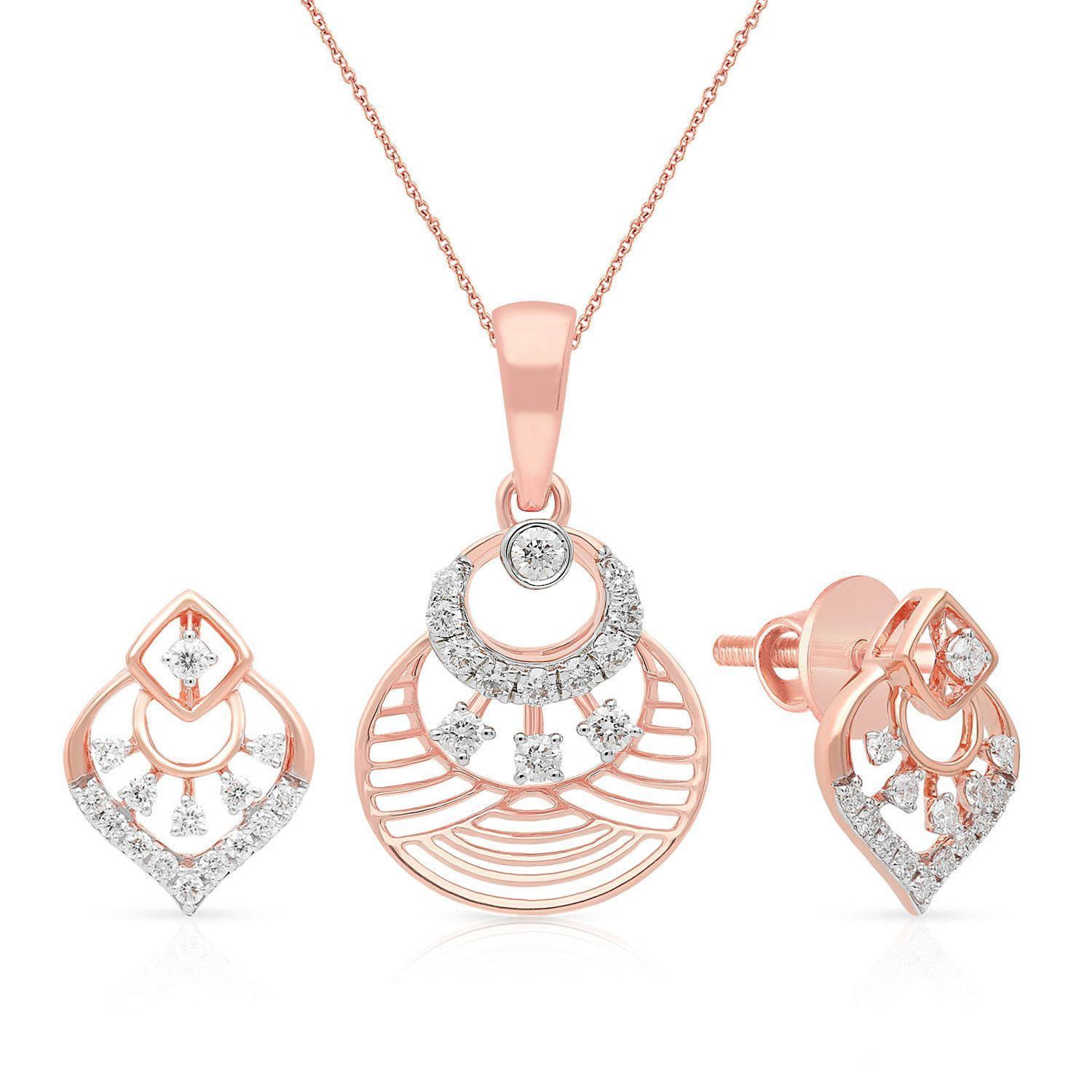 Mine Diamond Pendant Set PSPDTND10138