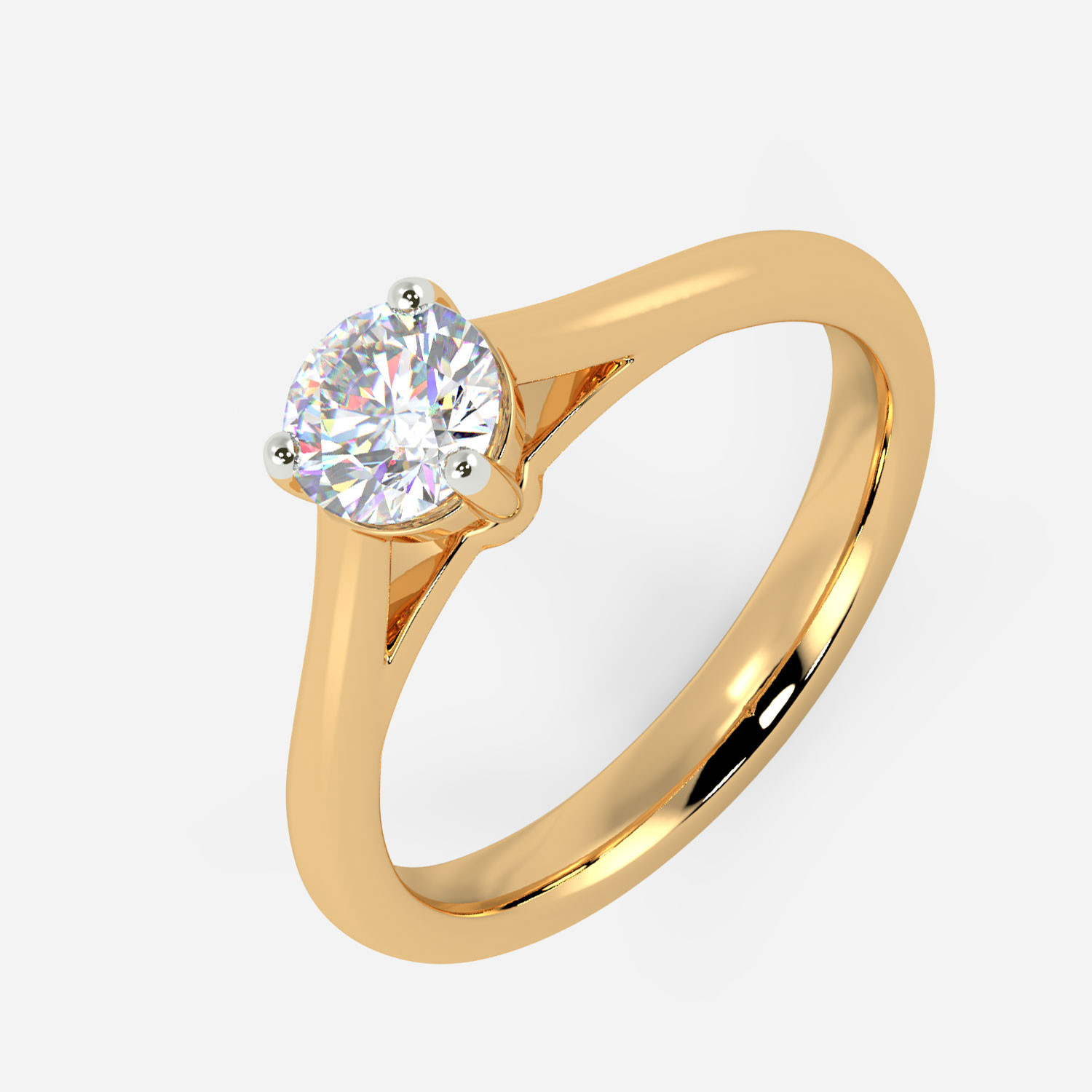Mine Solitaire Yellow Gold Ring Mount R-551161Y