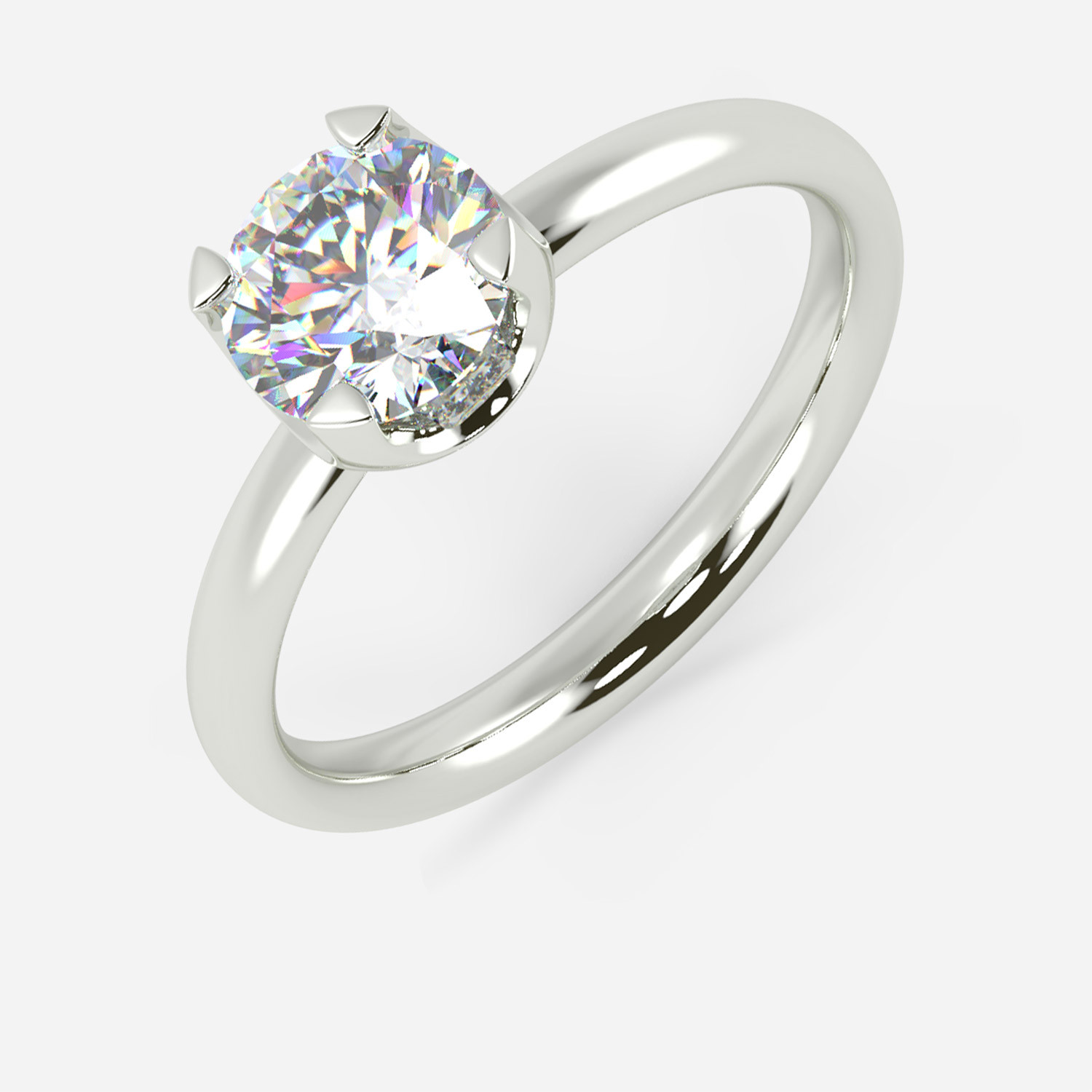 Mine Solitaire White Gold Ring Mount R-551163W