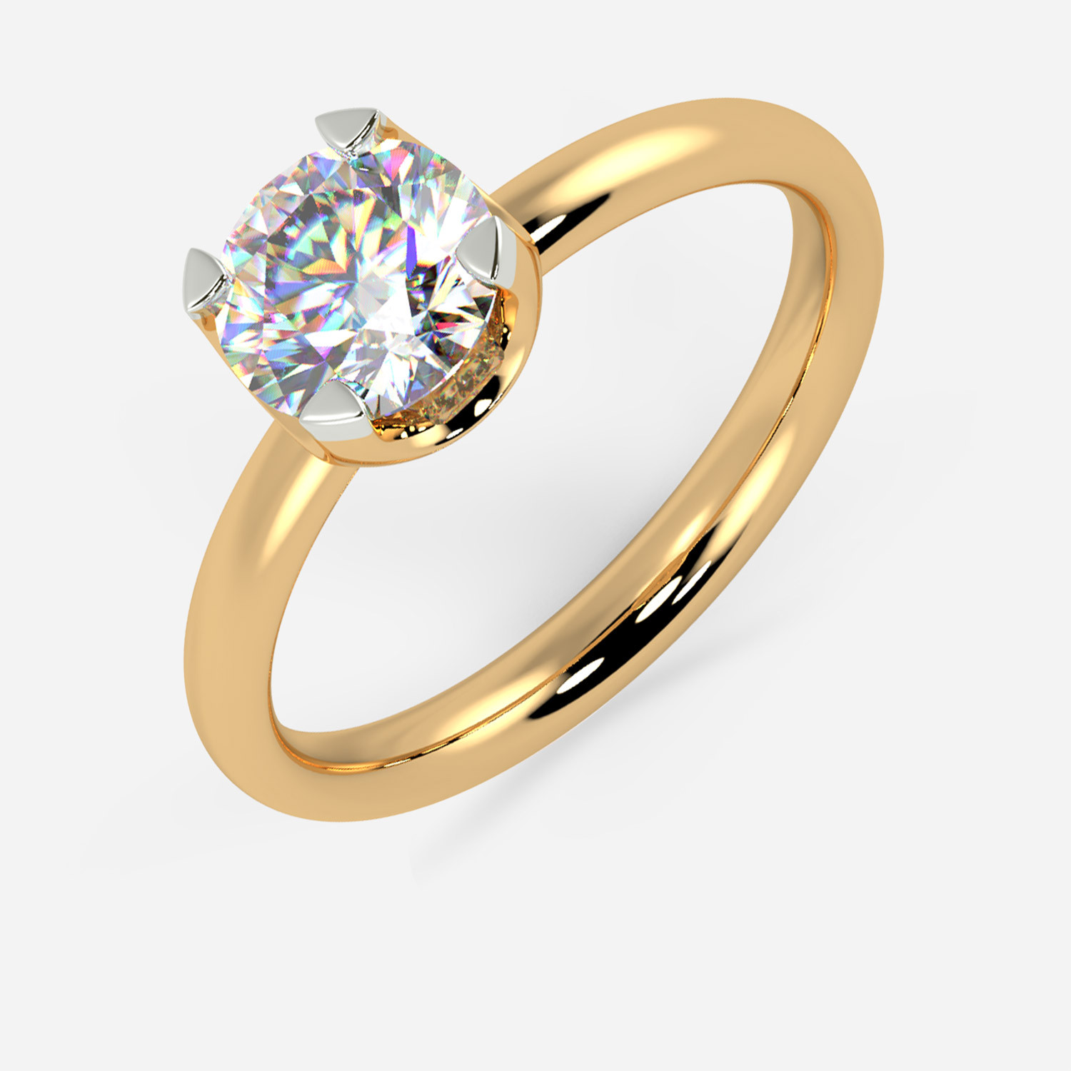 Mine Solitaire Yellow Gold Ring Mount R-551163Y