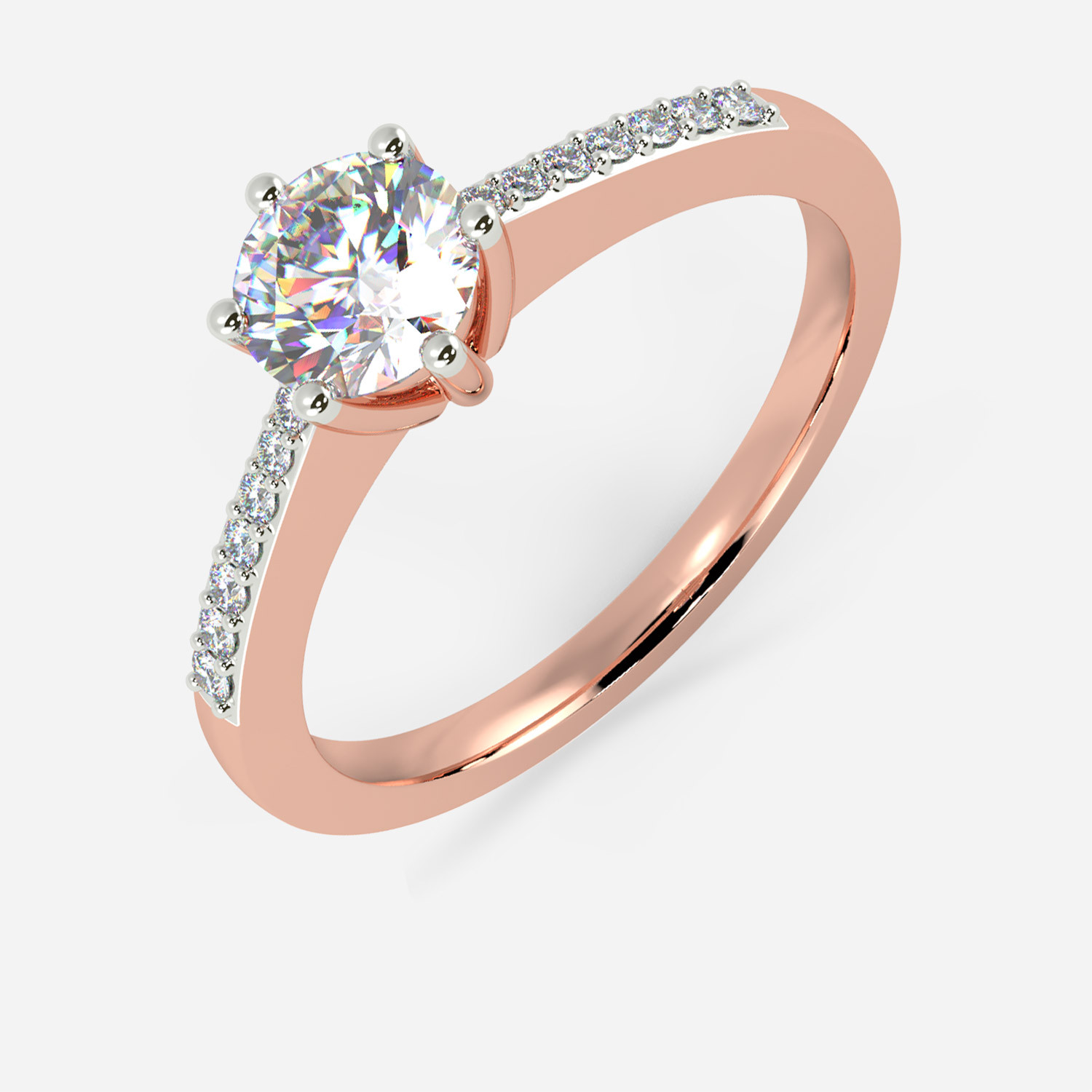 Mine Solitaire Rose Gold Ring Mount R-551167R