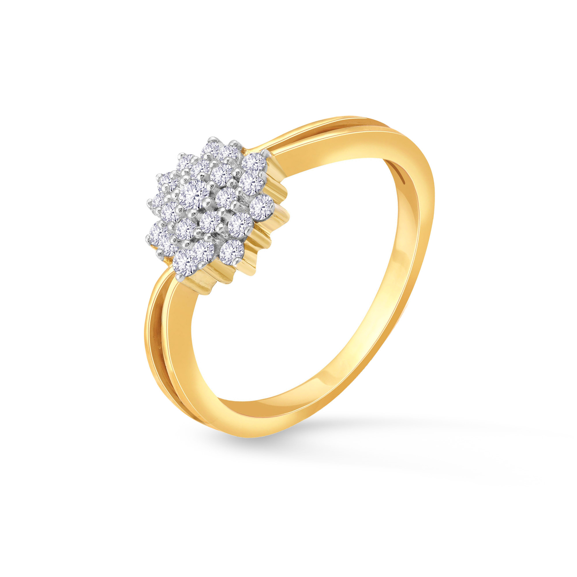 Mine Diamond Studded Casual Gold Ring R54584