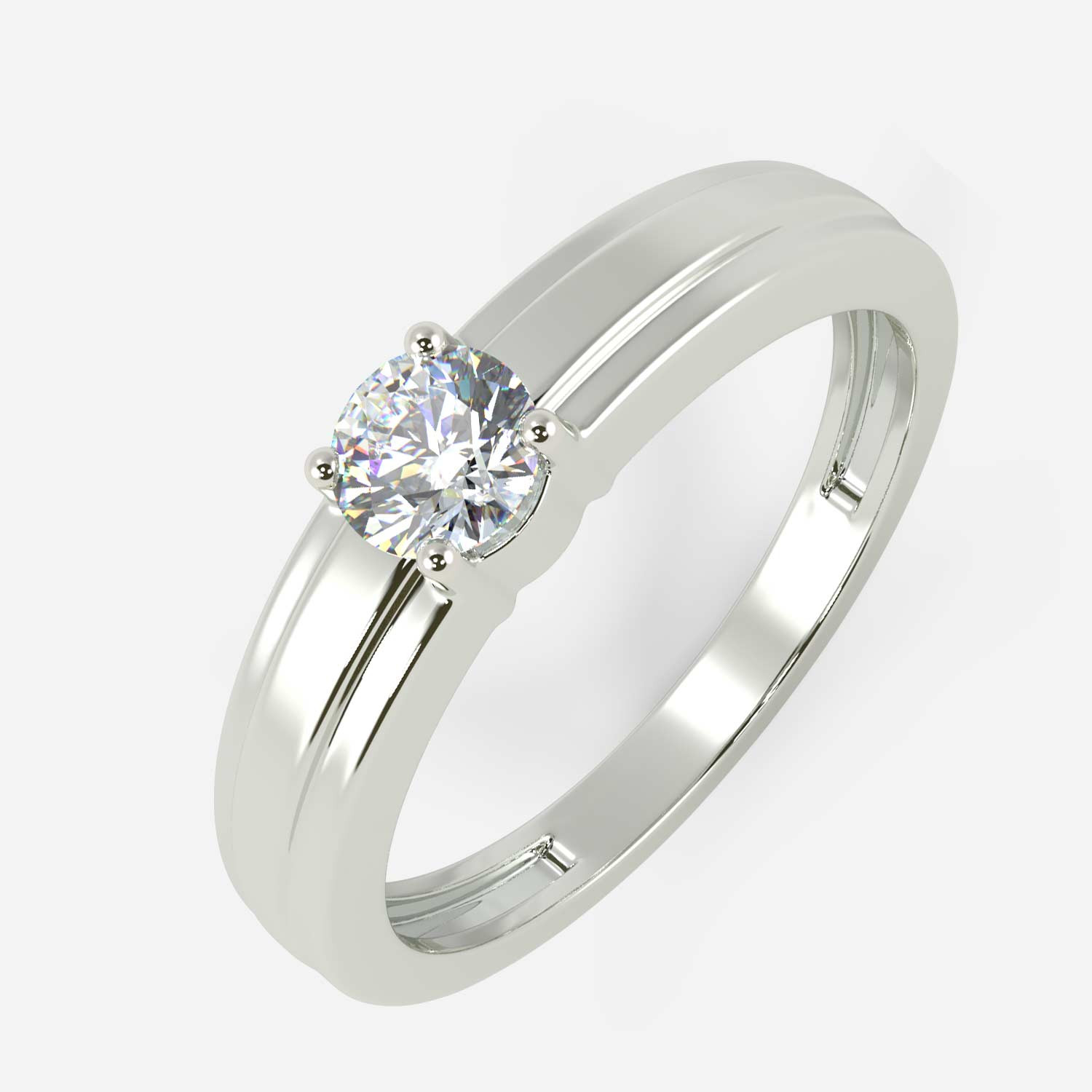 Mine Solitaire White Gold Ring Mount R55322AW