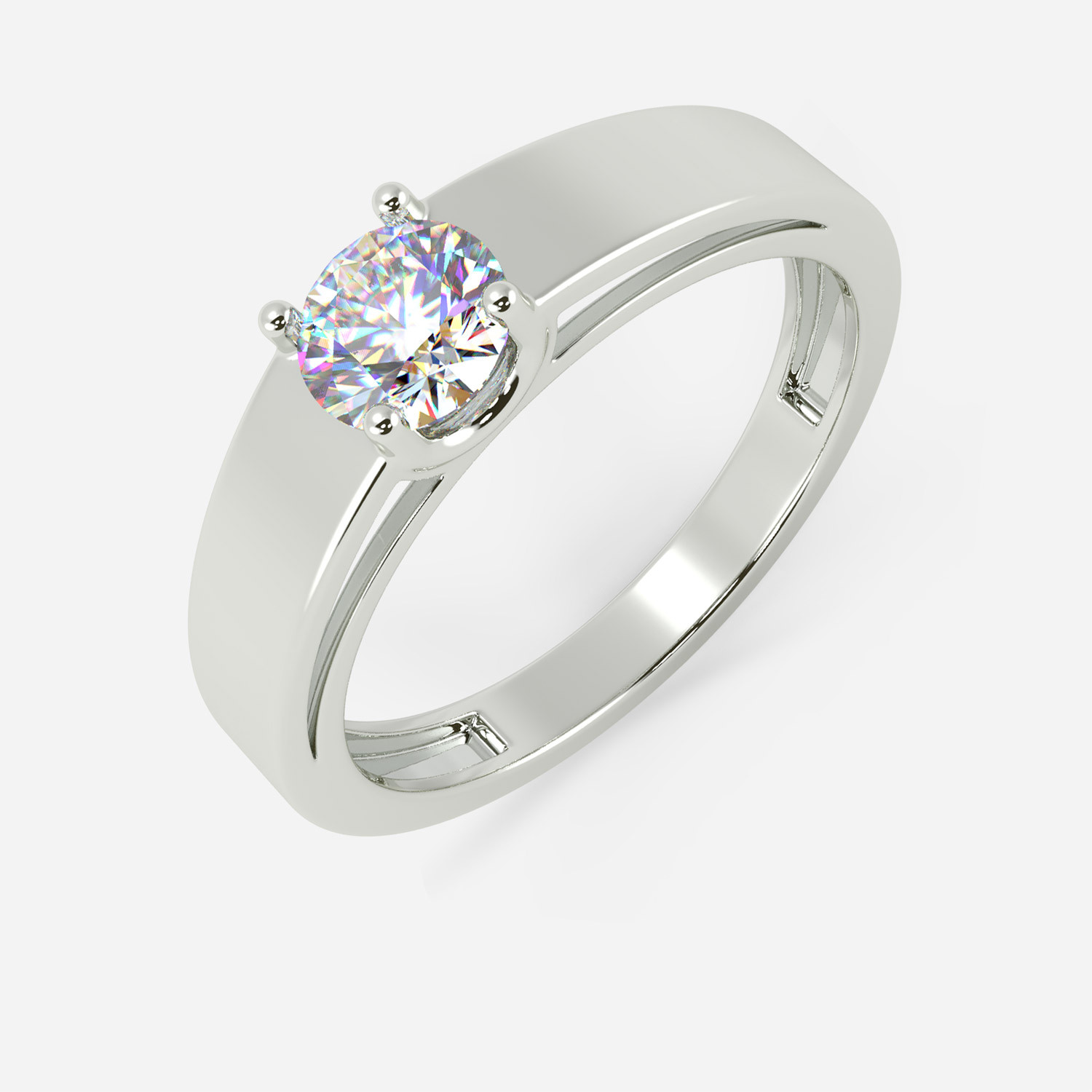 Mine Solitaire White Gold Ring Mount R57978DW