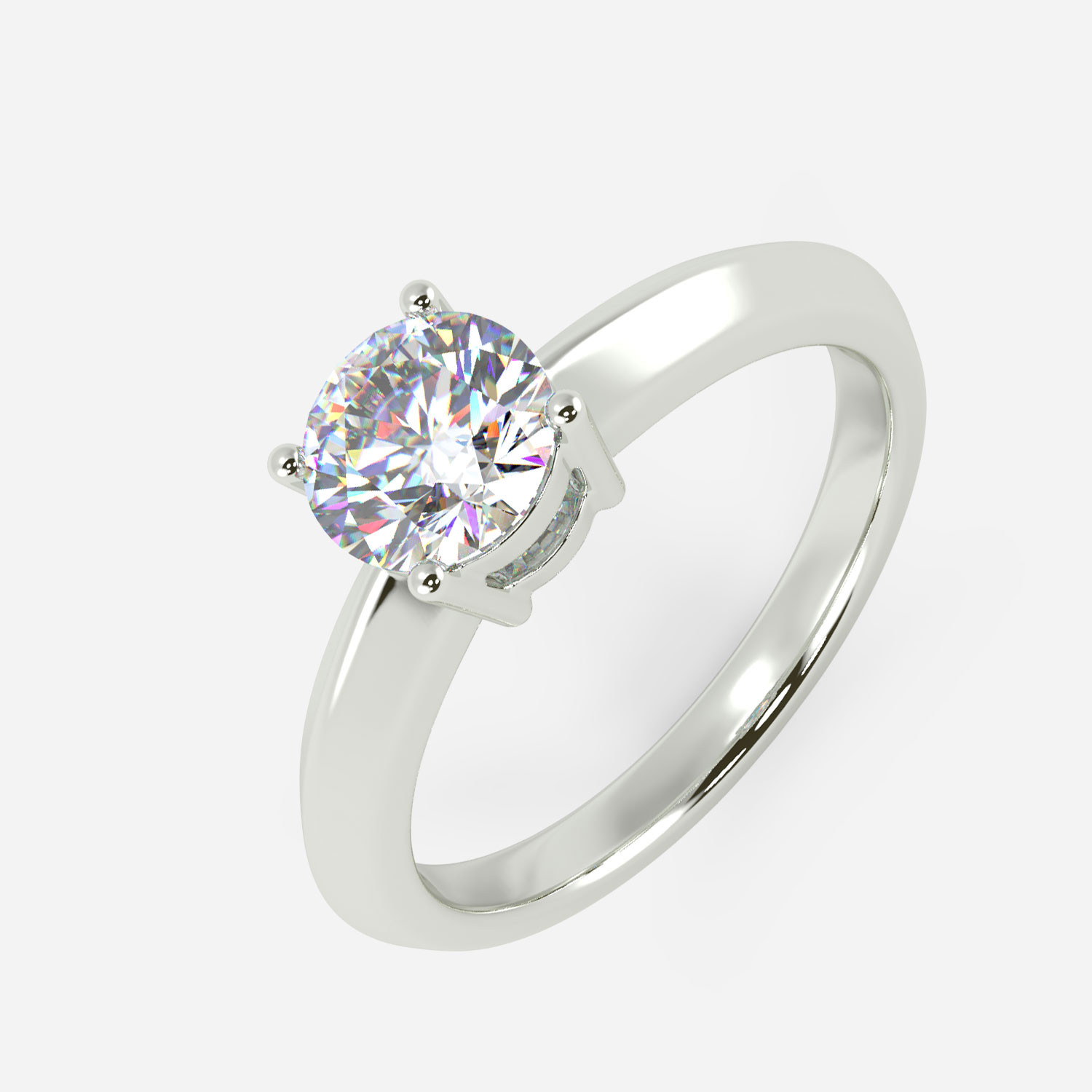 Mine Solitaire White Gold Ring Mount R651334BW