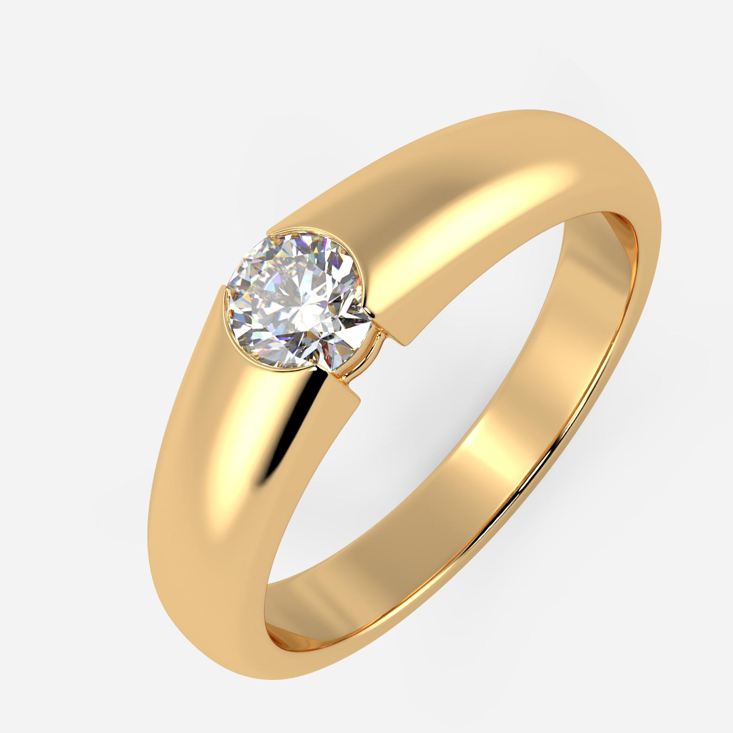 Mine Solitaire Yellow Gold Ring Mount R651341Y