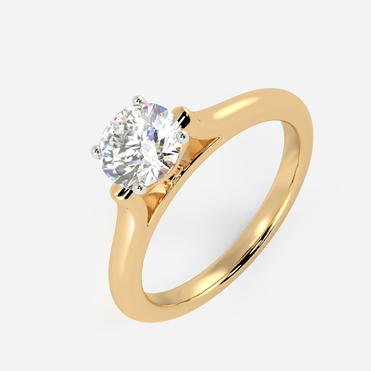 Mine Solitaire Yellow Gold Ring Mount R651344AY
