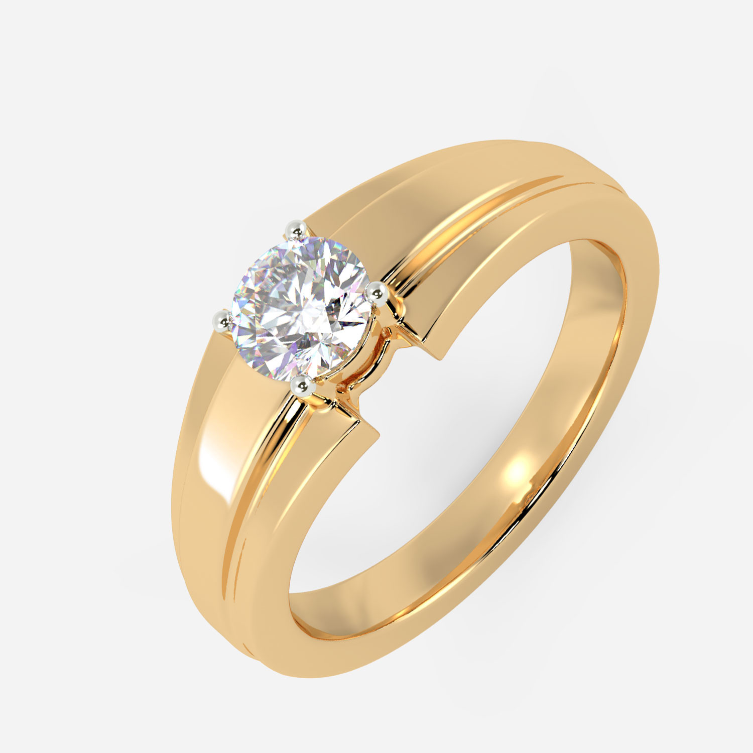 Mine Solitaire Yellow Gold Ring Mount R651387Y