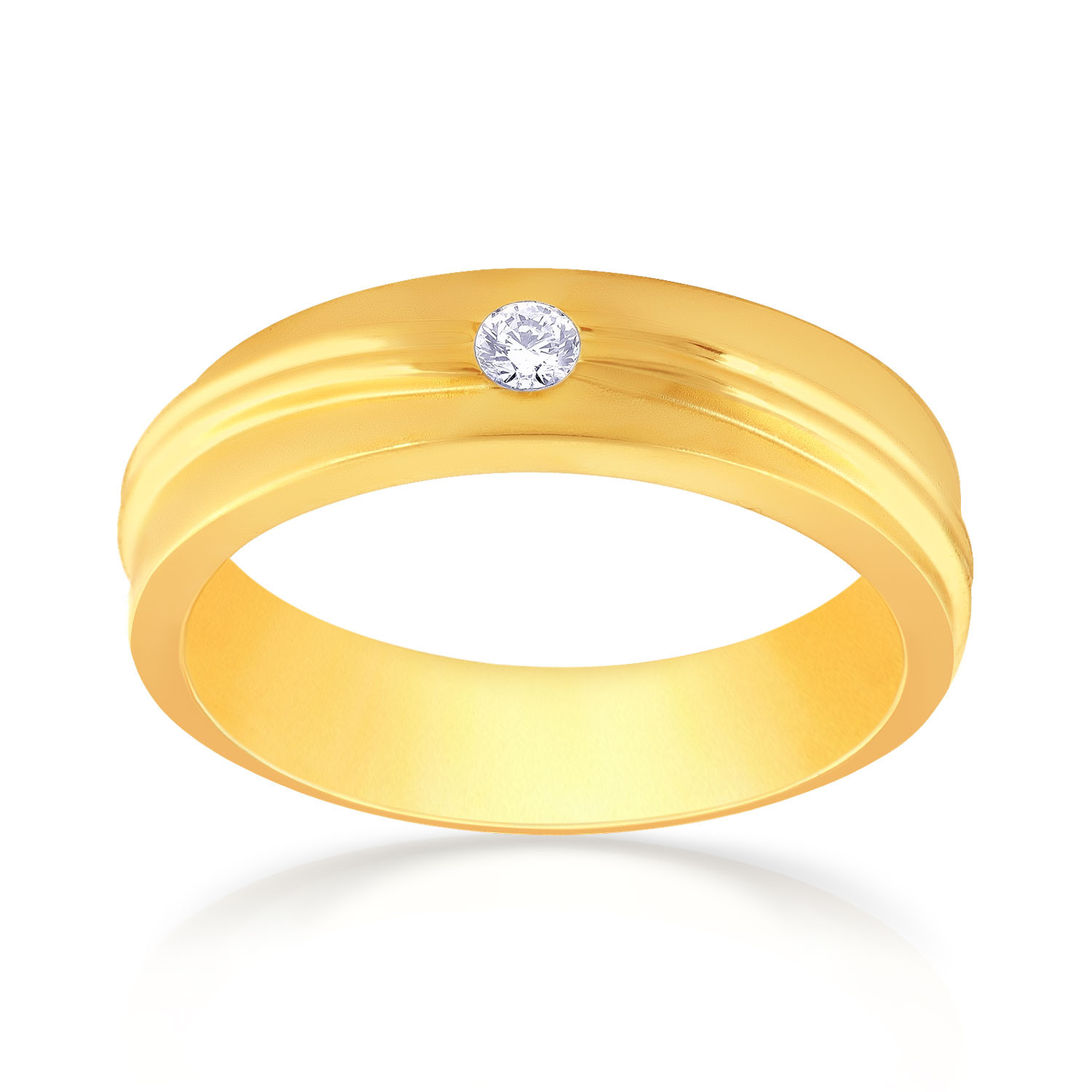 Mine Diamond Studded Bands Gold Ring R74122