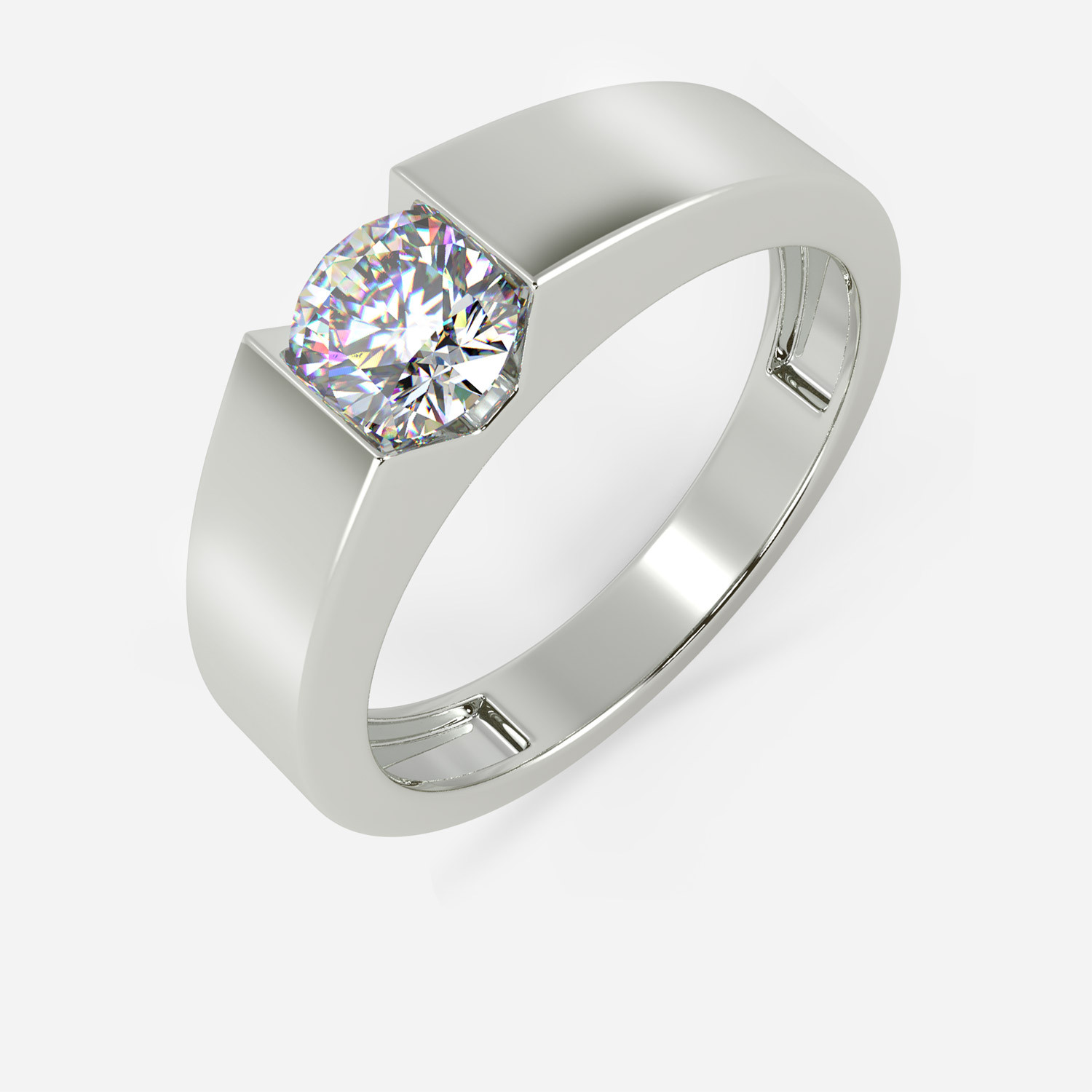 Mine Solitaire White Gold Ring Mount R75565AW
