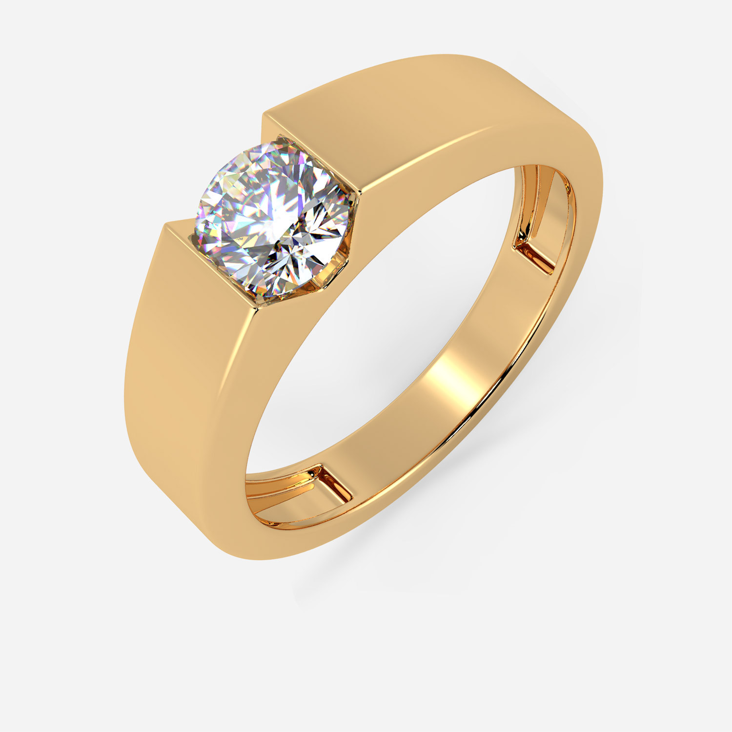 Mine Solitaire Yellow Gold Ring Mount R75565AY