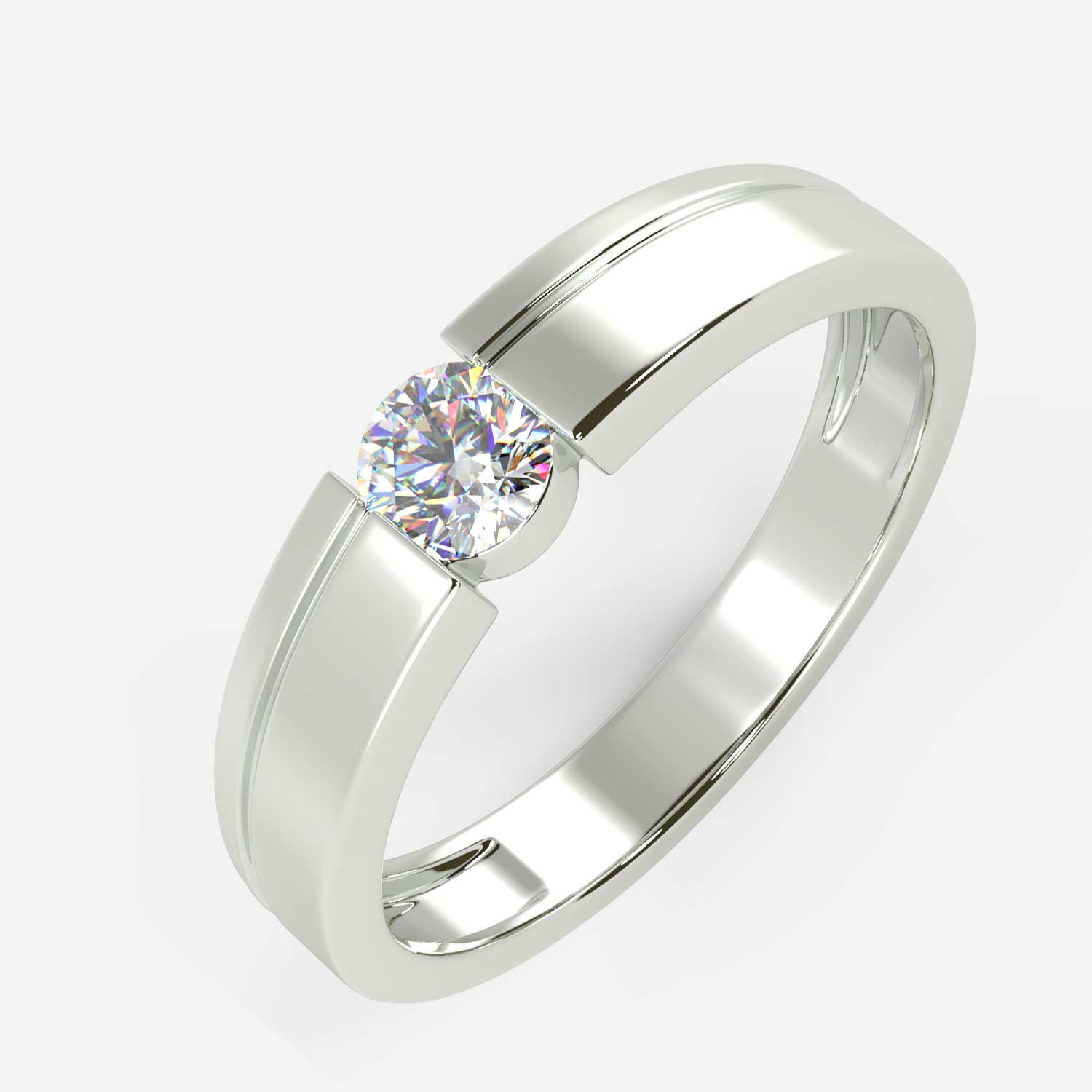Mine Solitaire White Gold Ring Mount R76019W