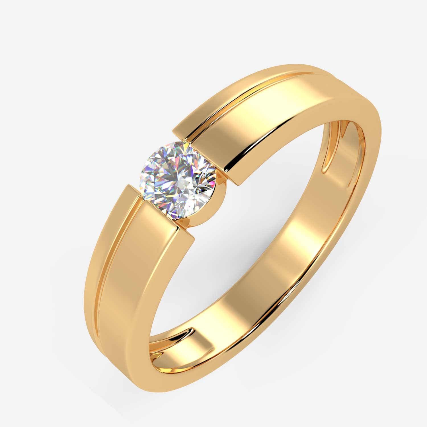 Mine Solitaire Yellow Gold Ring Mount R76019Y