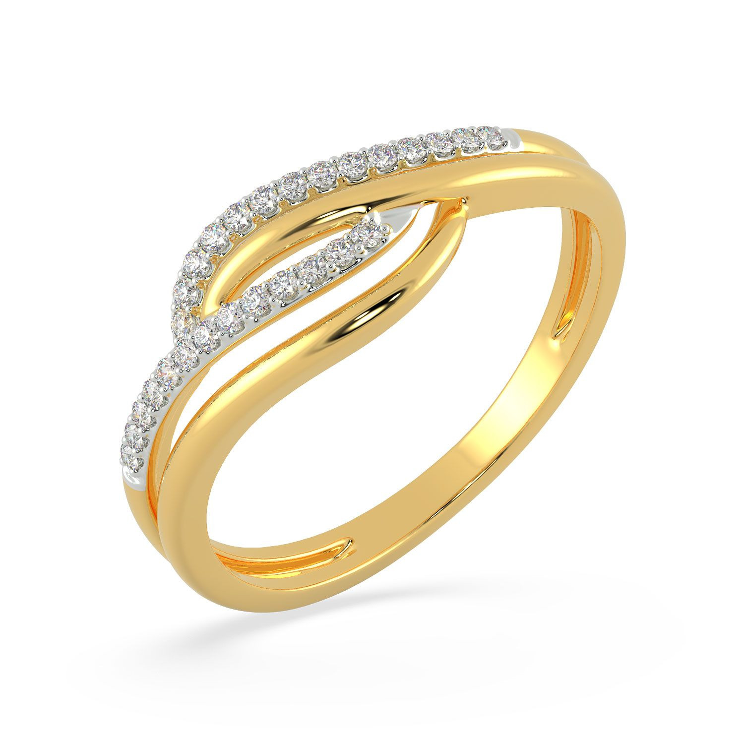 Mine Diamond Studded Casual Gold Ring RG39467