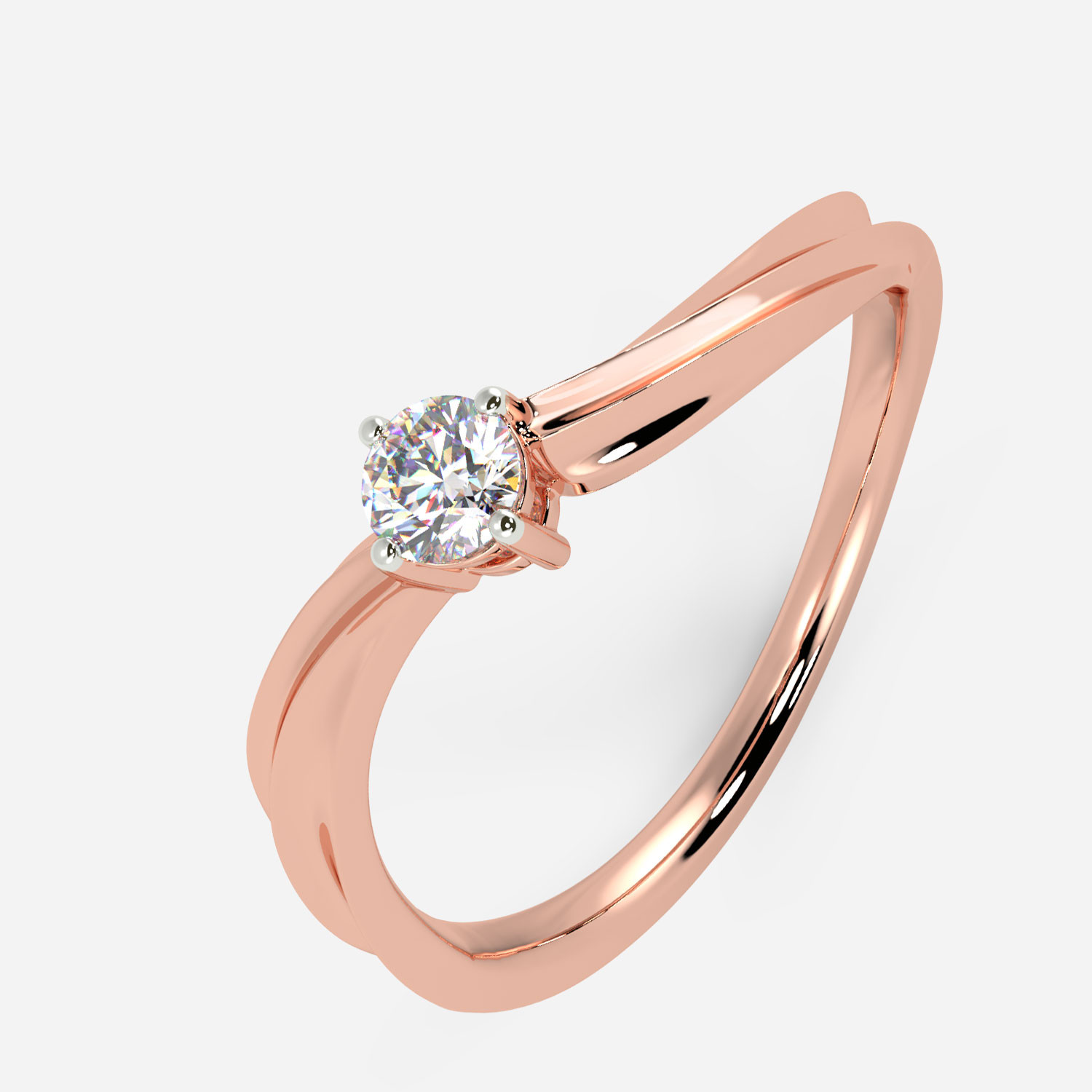 Mine Solitaire Rose Gold Ring Mount RG43419R