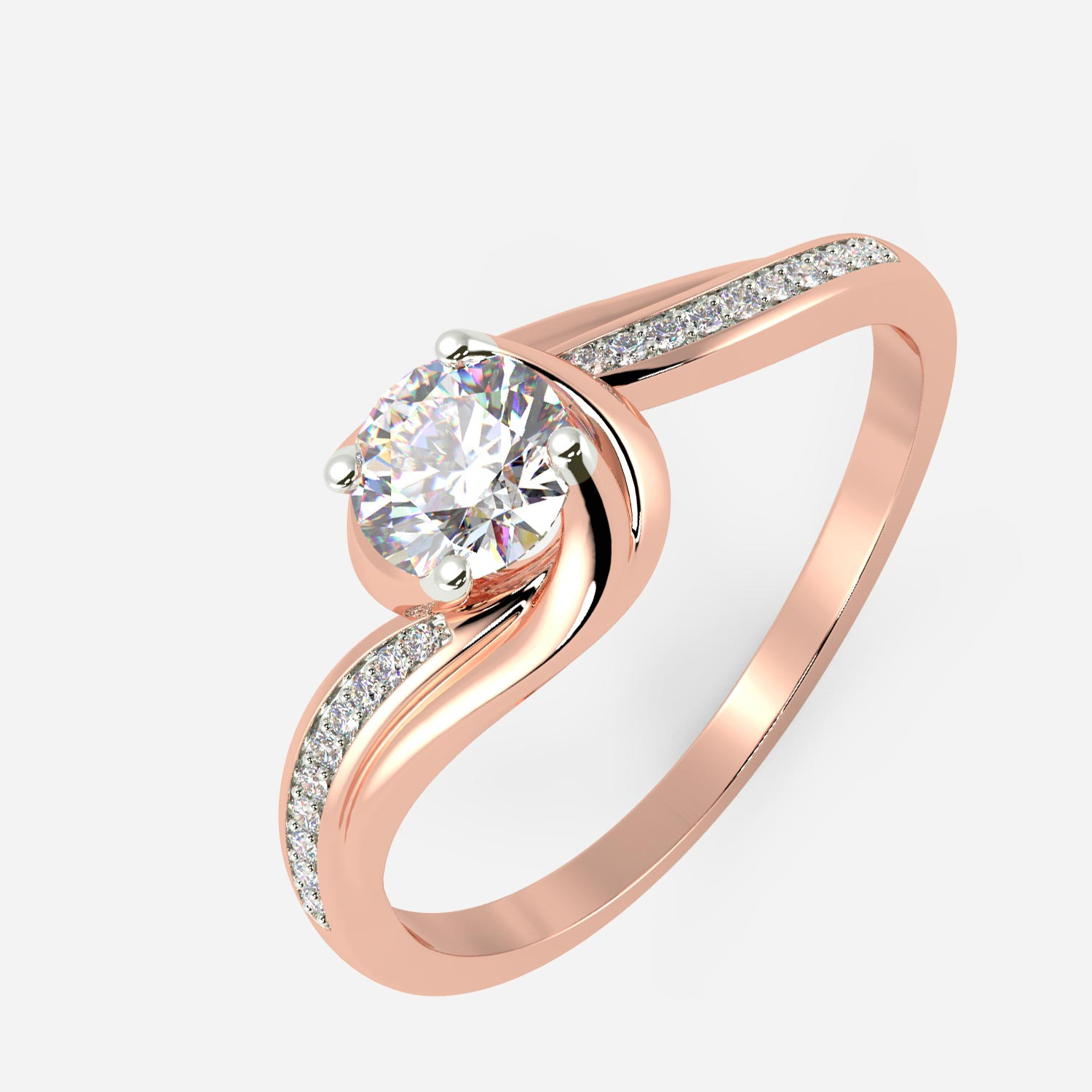 Mine Solitaire Rose Gold Ring Mount RG43609R