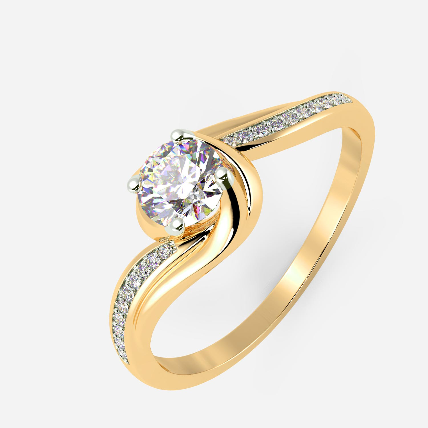 Mine Solitaire Yellow Gold Ring Mount RG43609Y