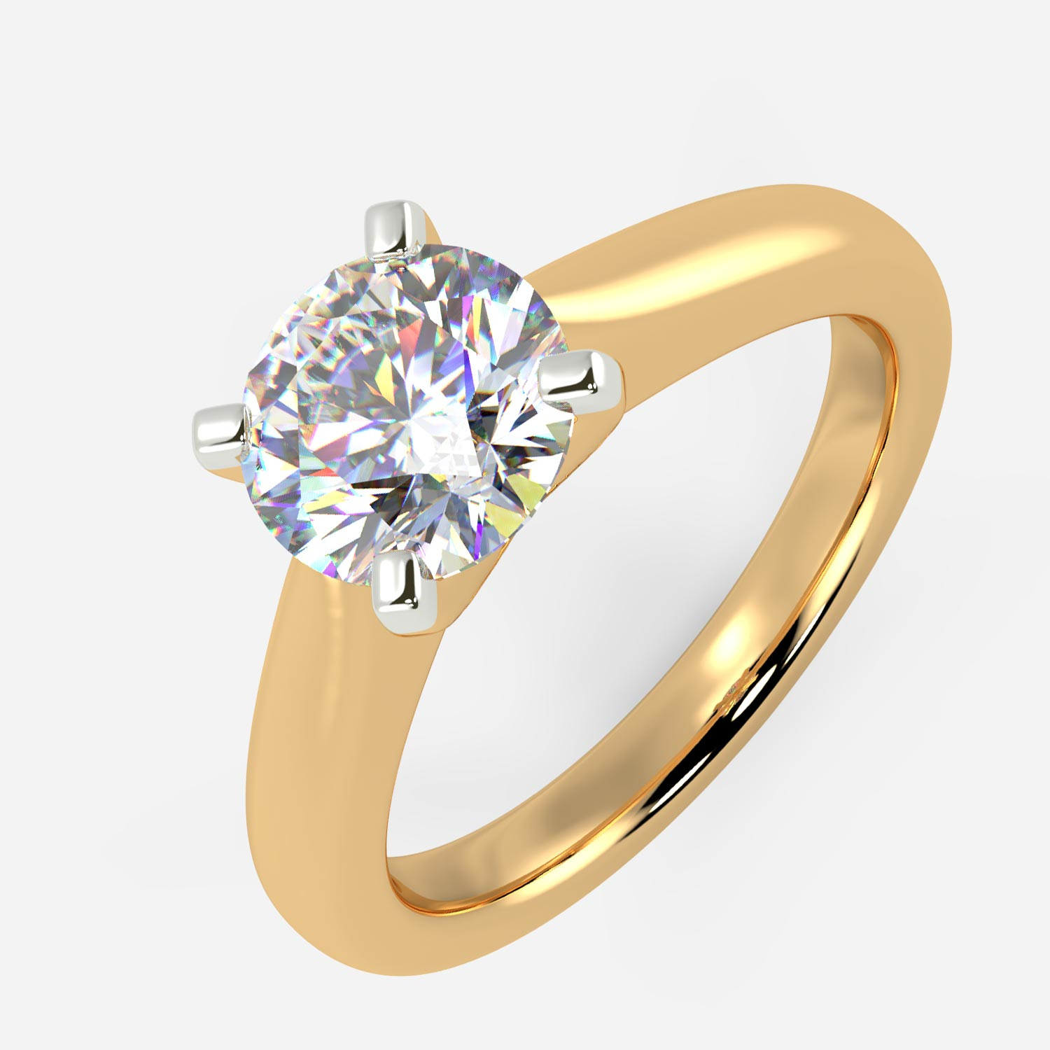 Mine Solitaire Yellow Gold Ring Mount RG44713Y