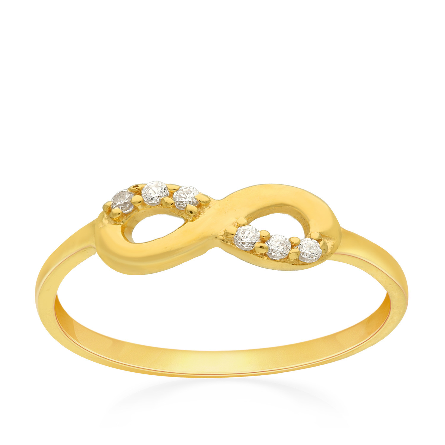 Malabar 22 KT Gold Studded Casual Ring RGDZHRN023