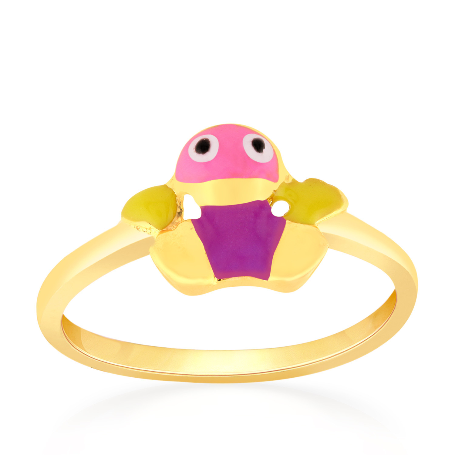 Starlet 22 KT Gold Studded Ring For Kids RGKDNOSG014