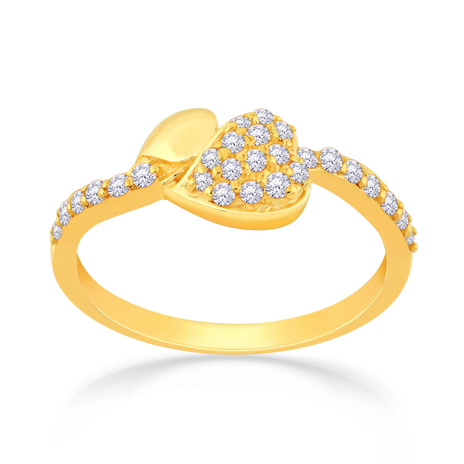 Malabar 22 KT Gold Studded Casual Ring RGSGHTYA007
