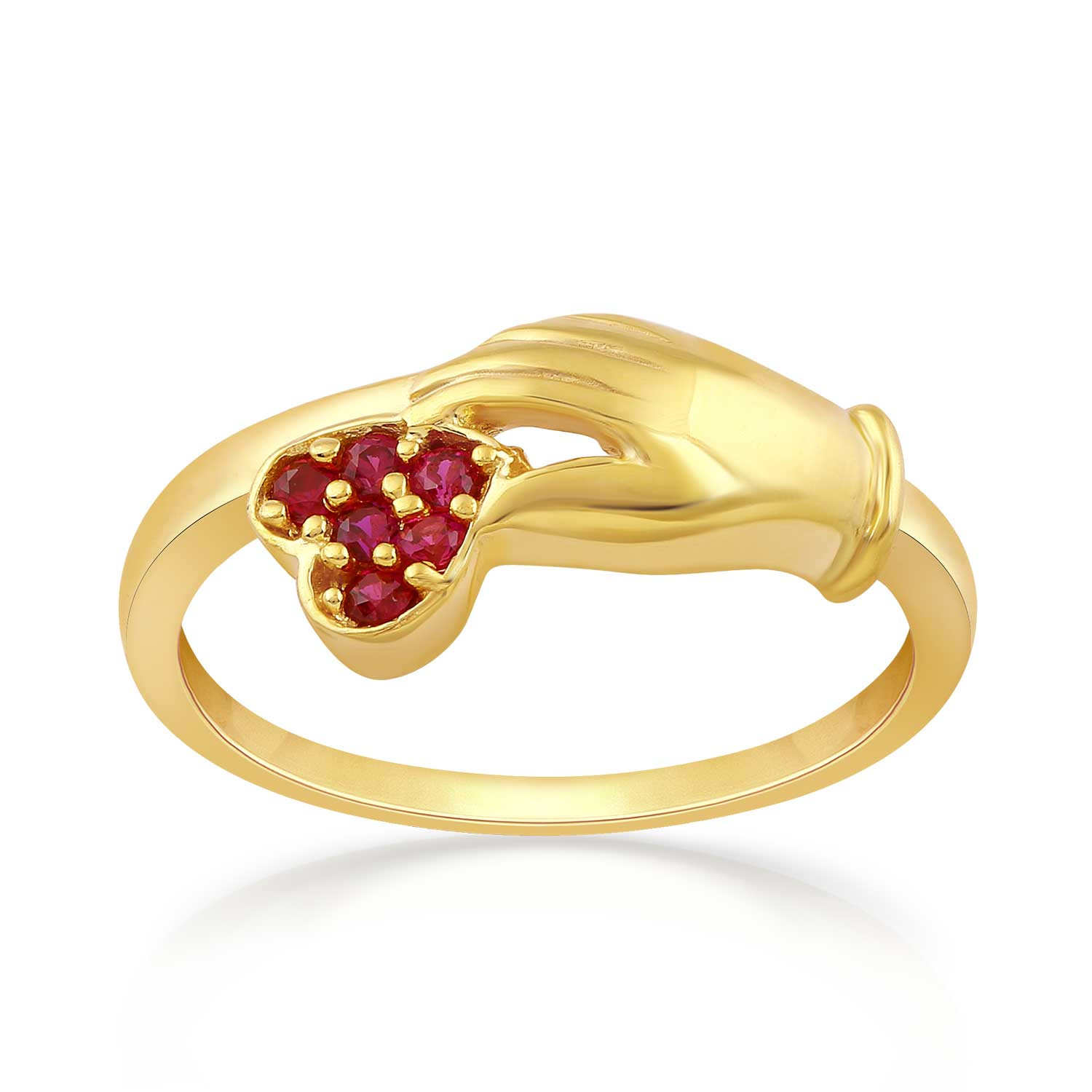 Malabar 22 KT Gold Studded Casual Ring RGSGHTYA018