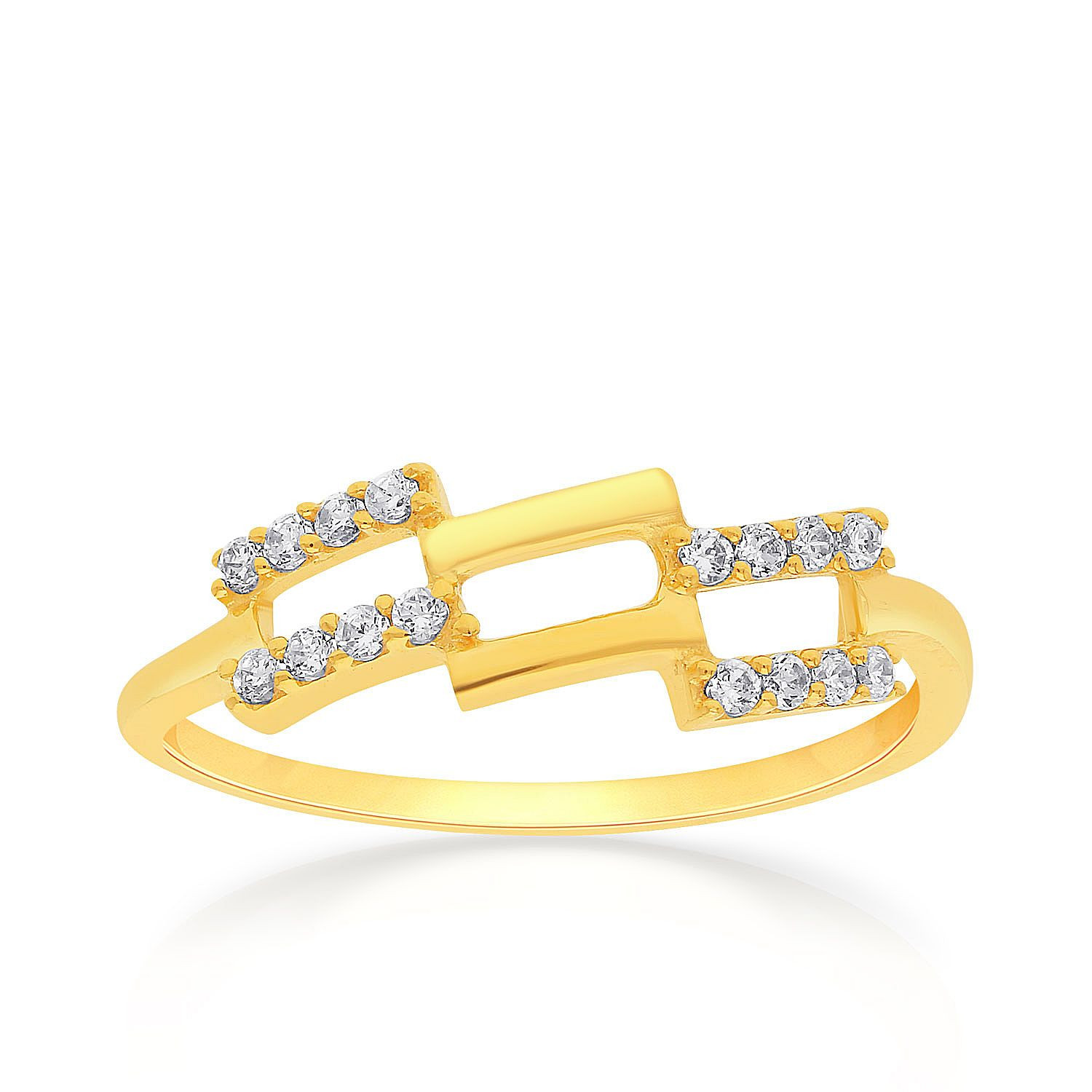 Malabar 22 KT Gold Studded Casual Ring RGSKLR10222