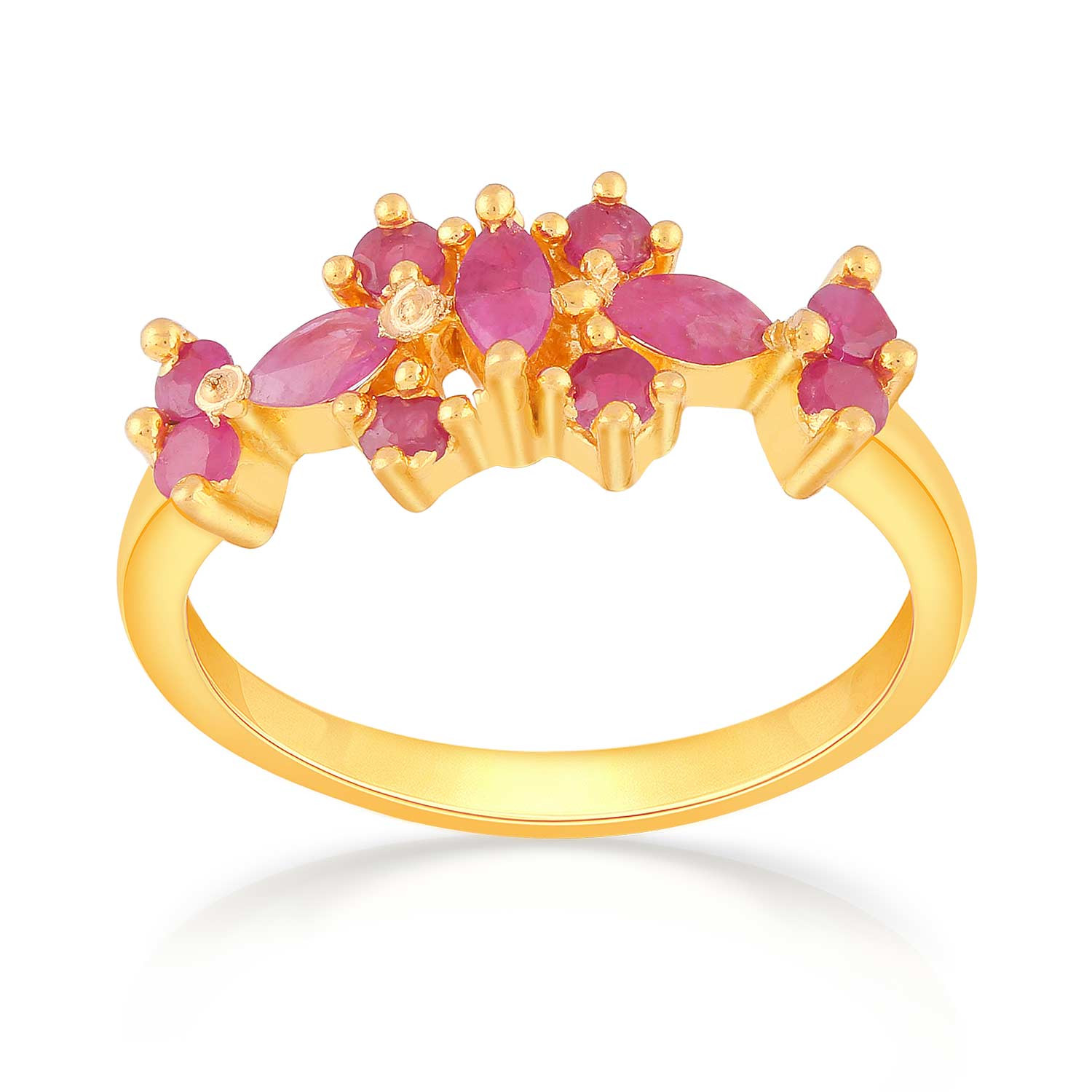 Precia Gemstone Studded Casual Gold Ring RGSNGGM037
