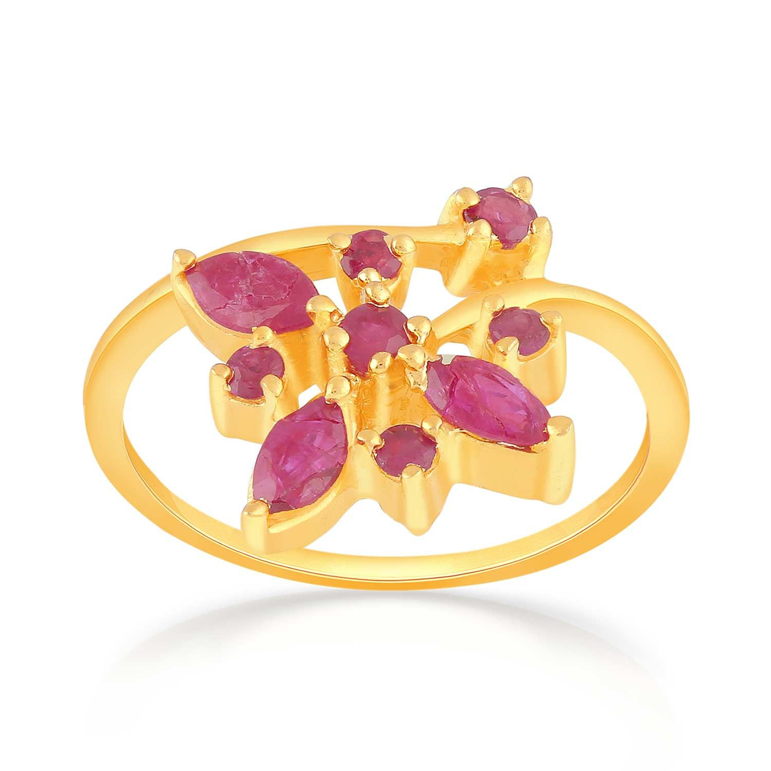 Precia Gemstone Studded Casual Gold Ring RGSNGGM053