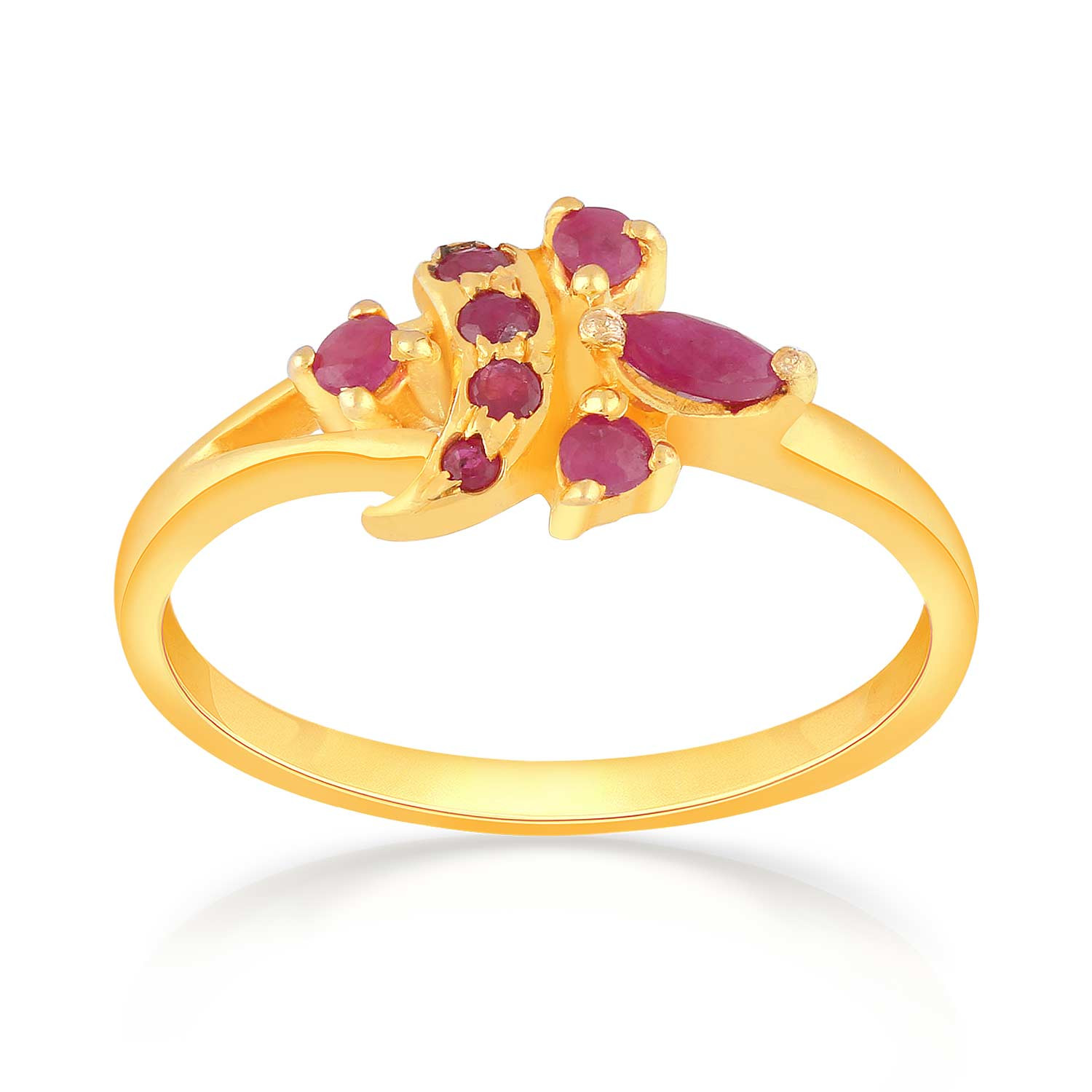 Precia Gemstone Studded Casual Gold Ring RGSNGGM059