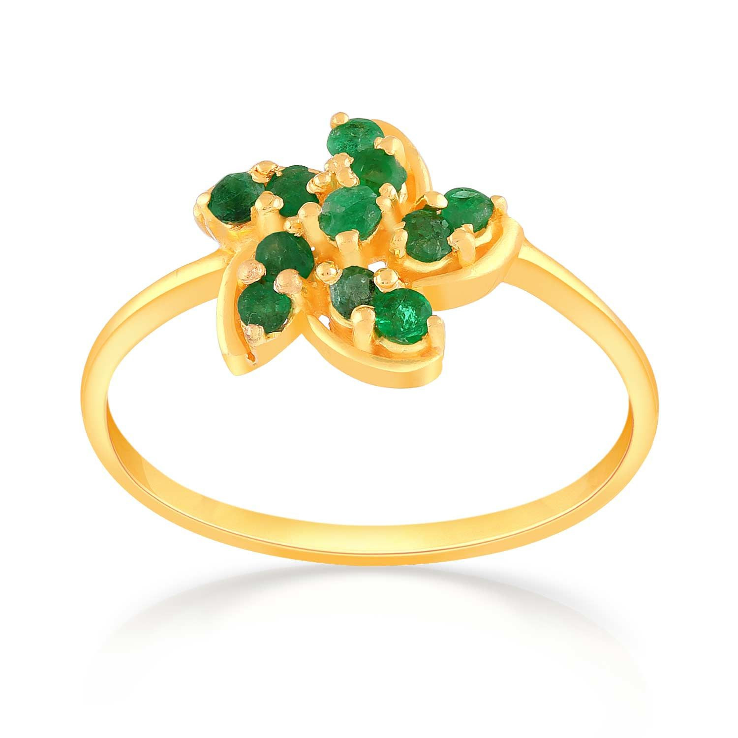 Precia Gemstone Studded Casual Gold Ring RGSNGGM075