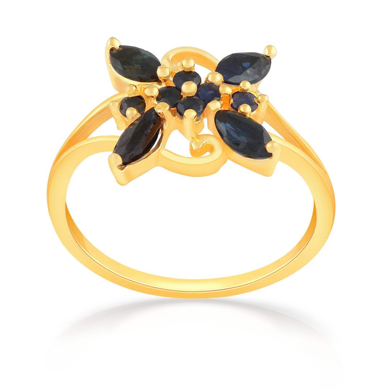 Precia Gemstone Studded Casual Gold Ring RGSNGGM098