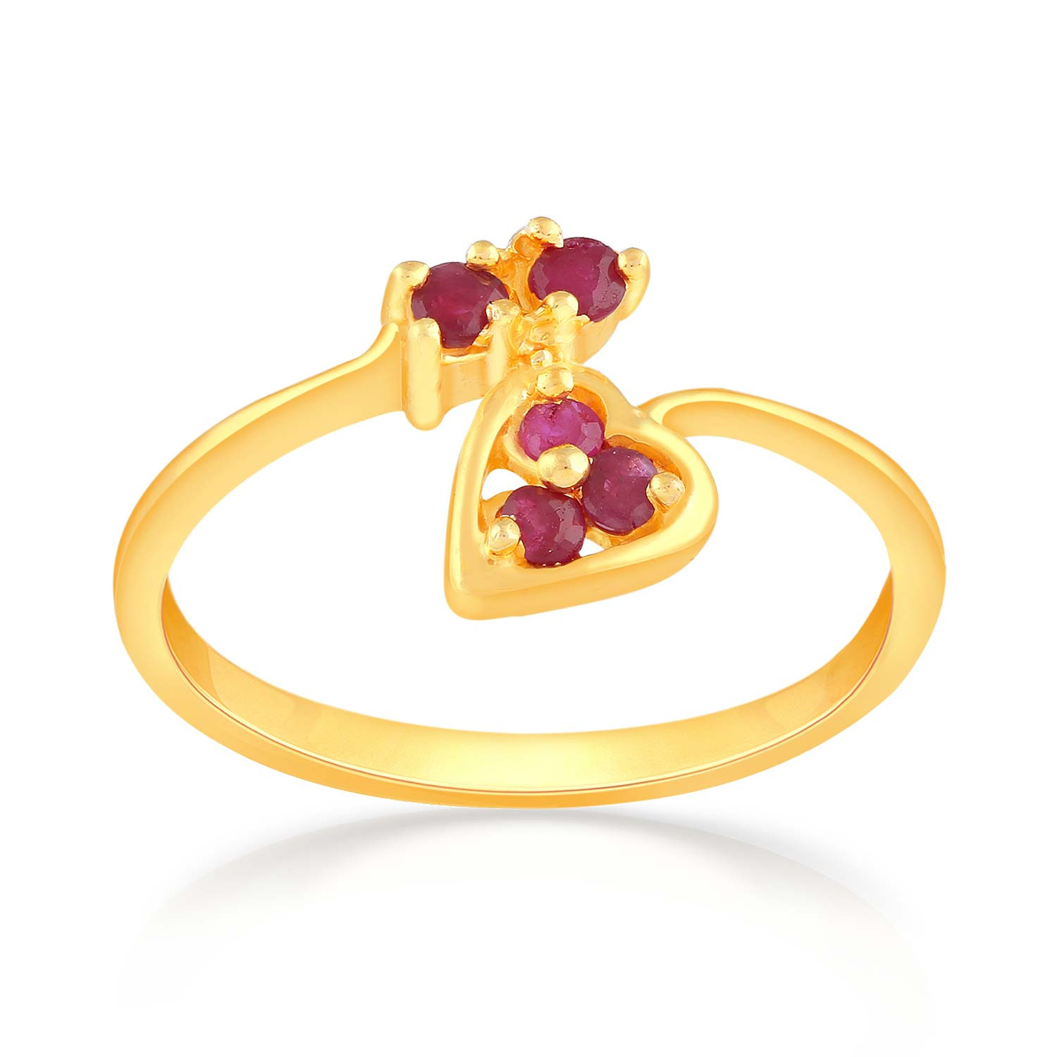 Precia Gemstone Studded Casual Gold Ring RGSNGGM101