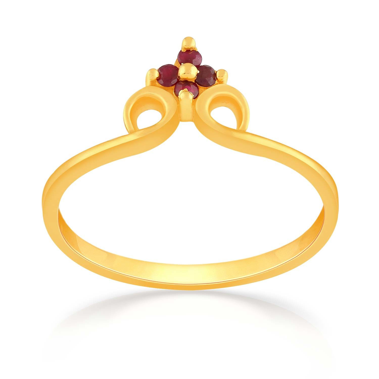 Precia Gemstone Studded Casual Gold Ring RGSNGGM105