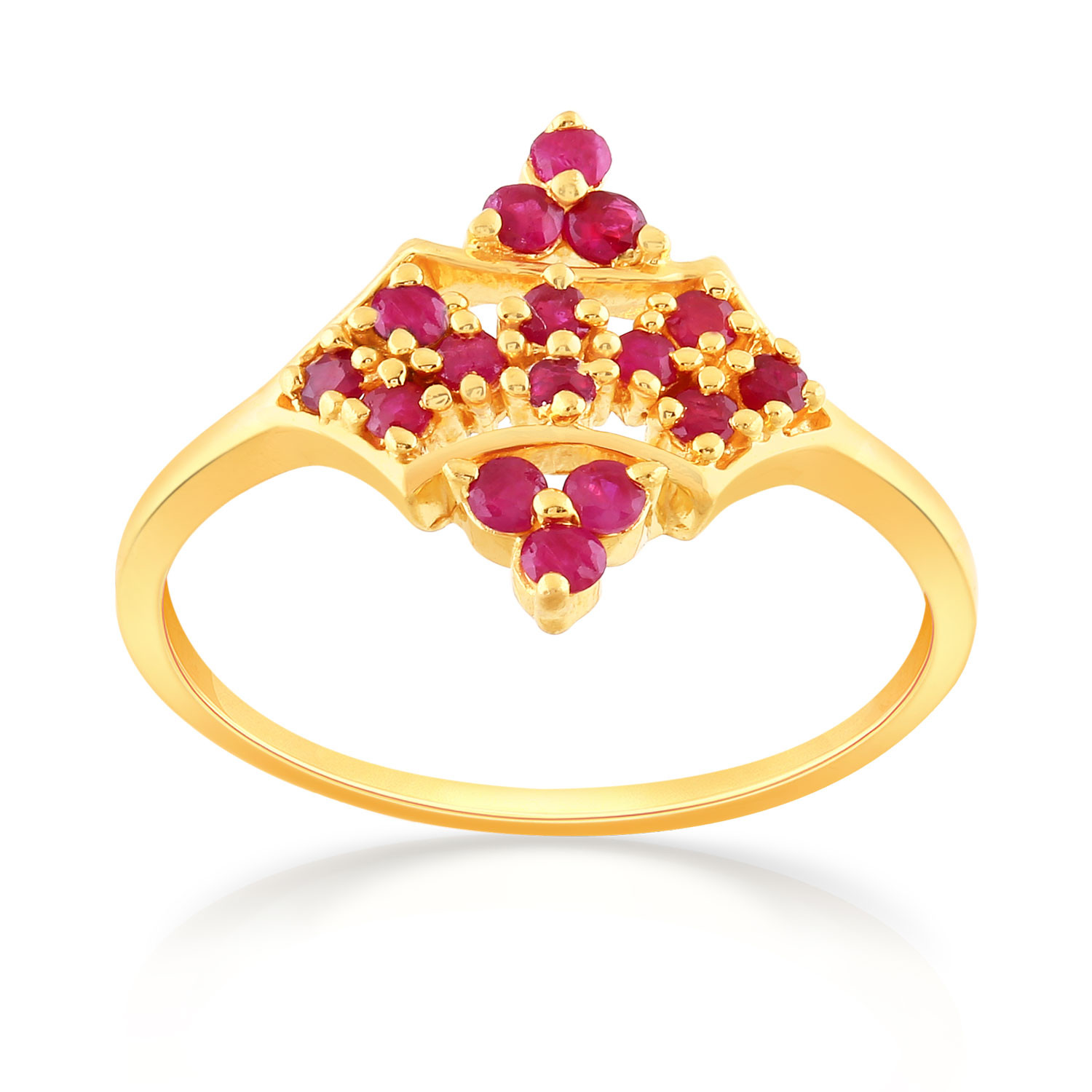 Precia Gemstone Studded Casual Gold Ring RGSNGGM108