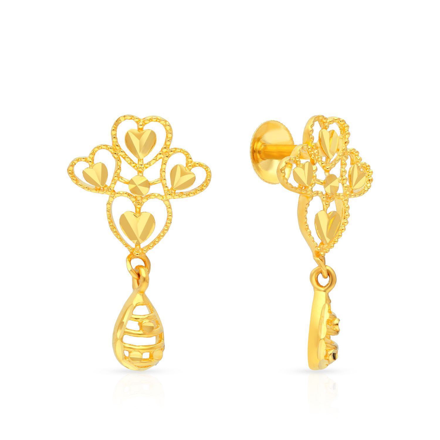 Malabar Gold Drops Earring SKEGNP386