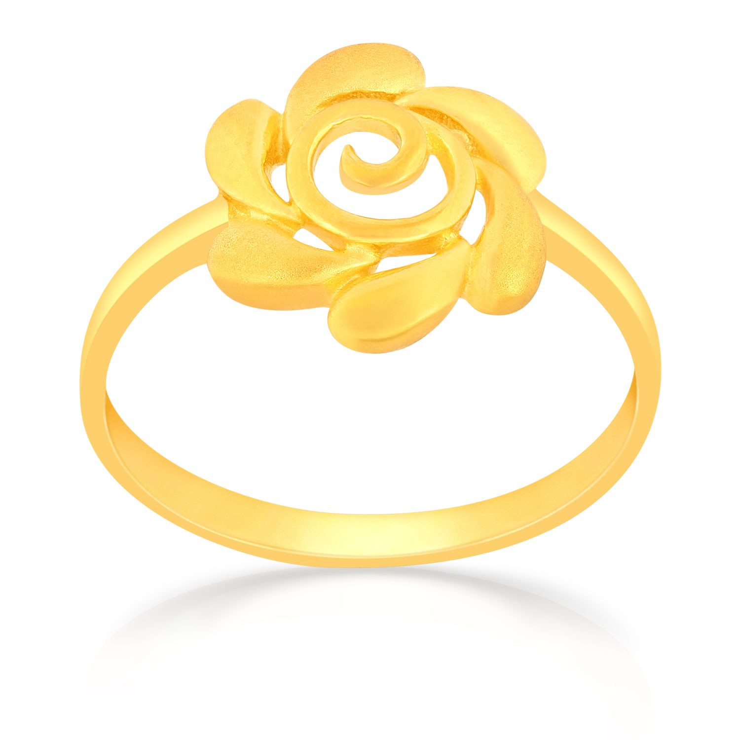 Malabar 22 KT Gold Studded Casual Ring SKYFRDZ038