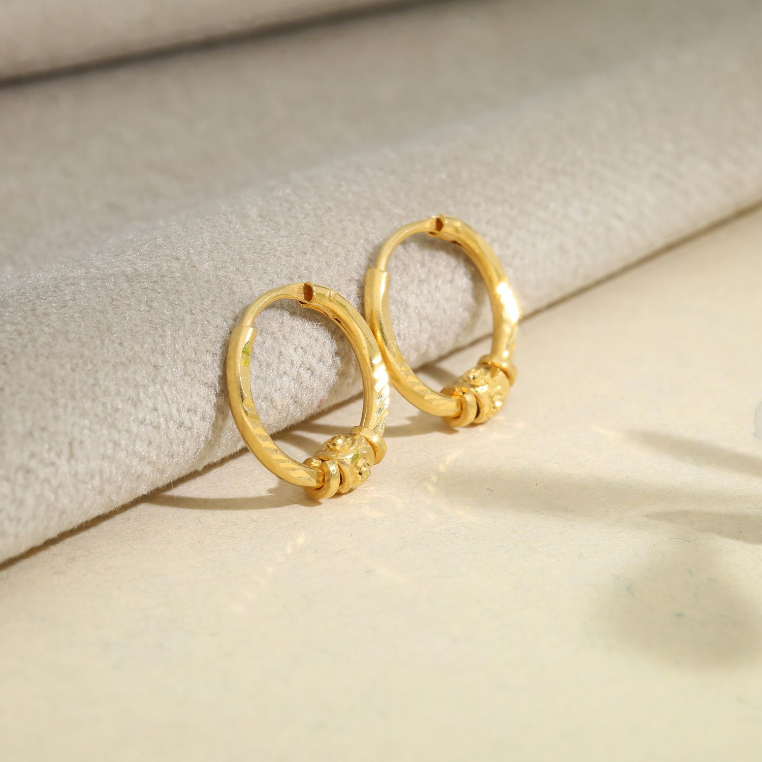 Starlet Gold Hoops Earring SSNOEG144