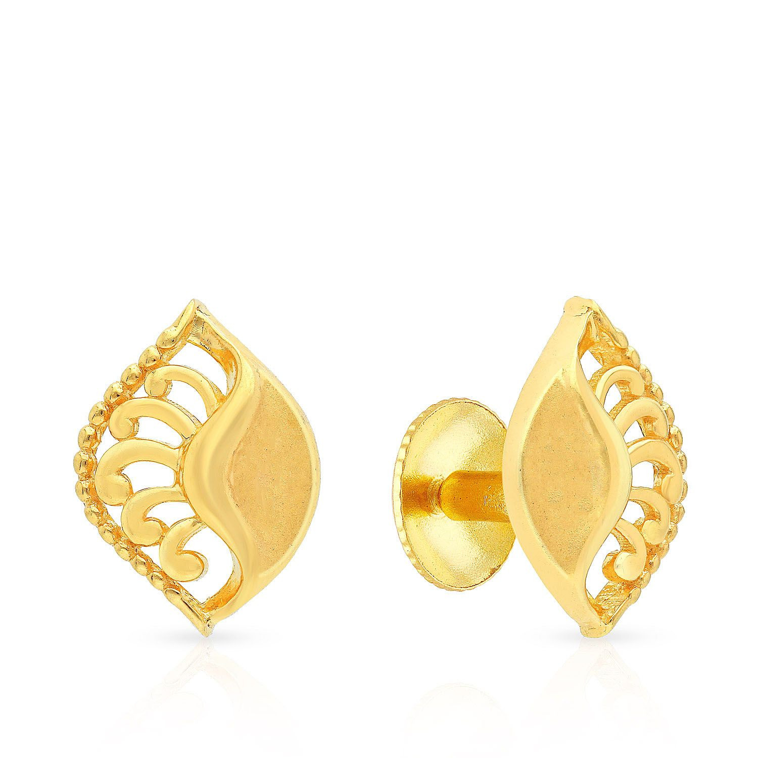 Malabar 22 KT Gold Studded Earring STGEDZRURGU555