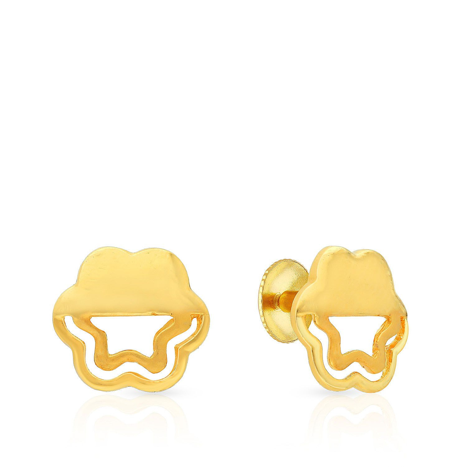 Malabar 22 KT Gold Studded Earring STGEDZRURGU557