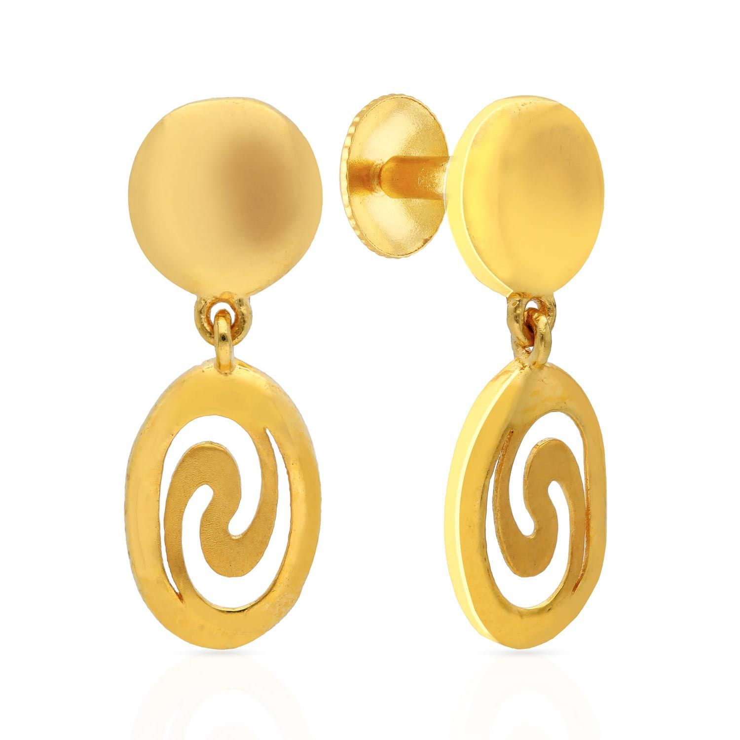 Malabar 22 KT Gold Studded Drops Earring STGEDZRURGU558