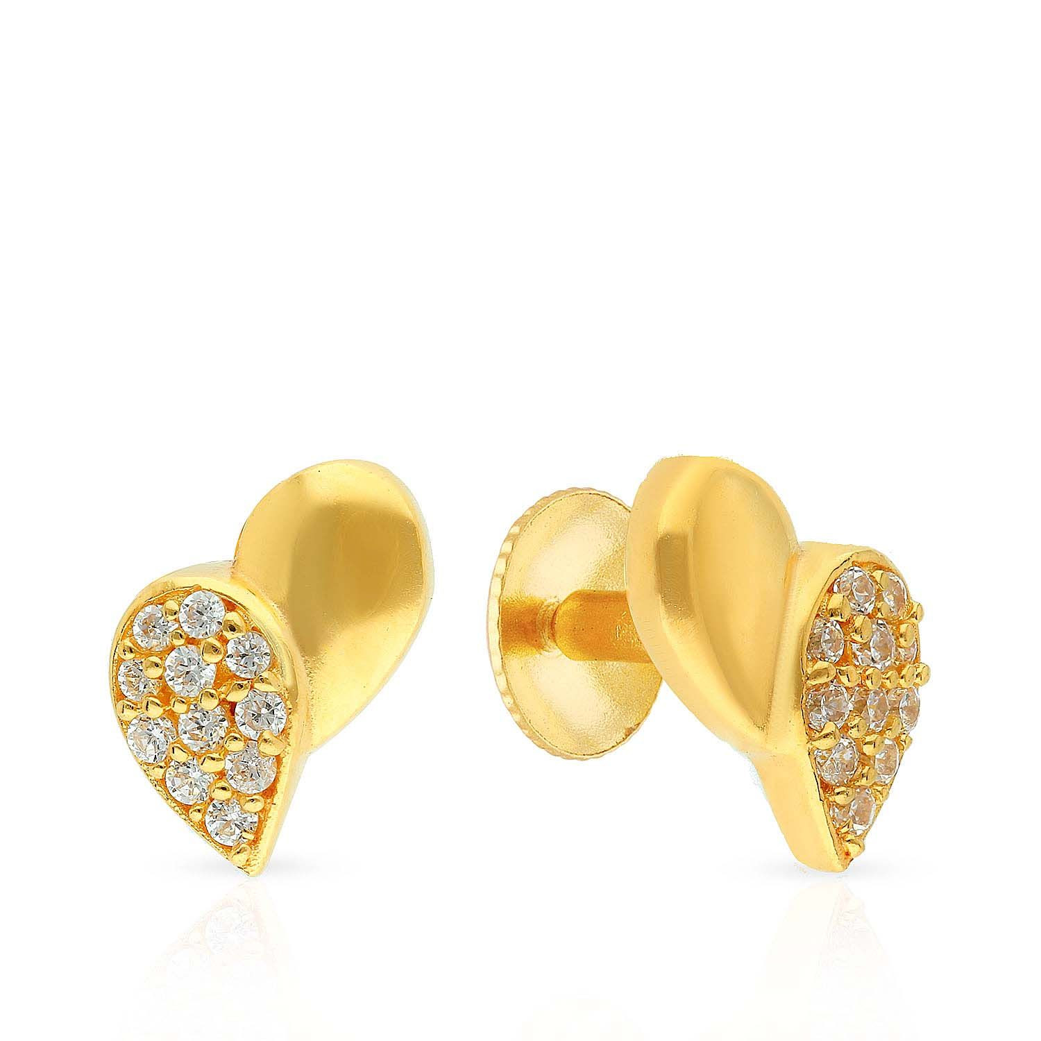 Malabar 22 KT Gold Studded Earring STGEDZRURGU575