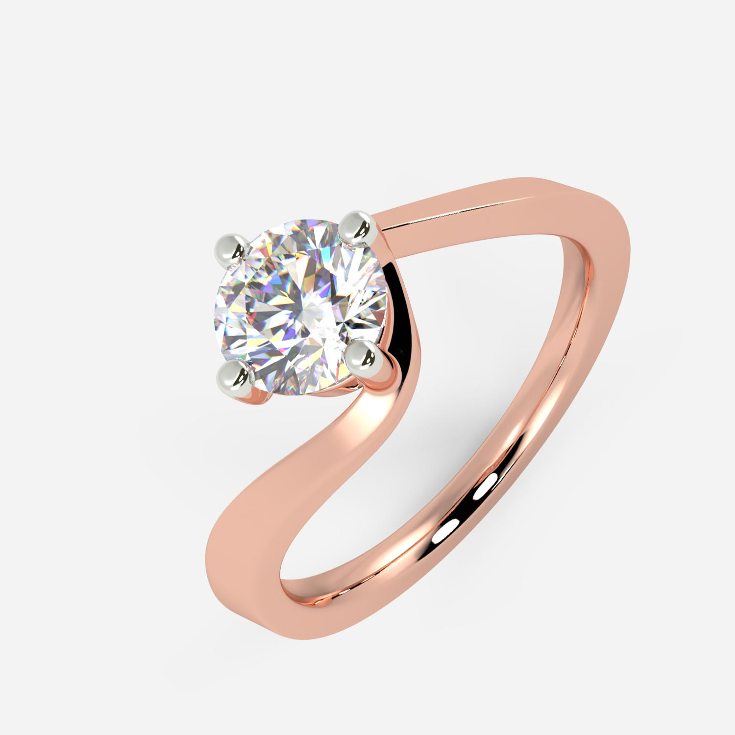 Mine Solitaire Rose Gold Ring Mount UIRG21009BR